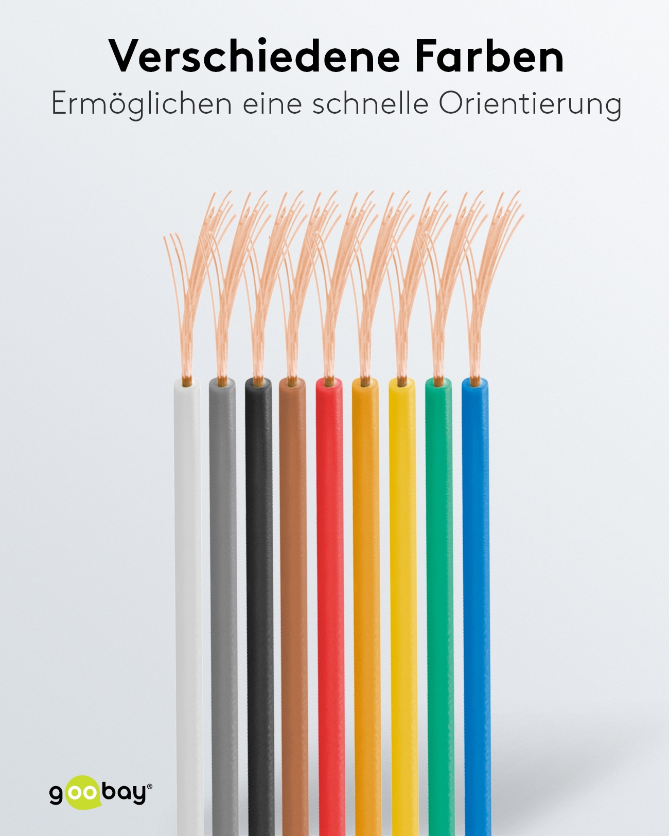 GOOBAY Kupferlitze 55046, 1x 0,14 mm², isoliert, 10 m, weiß