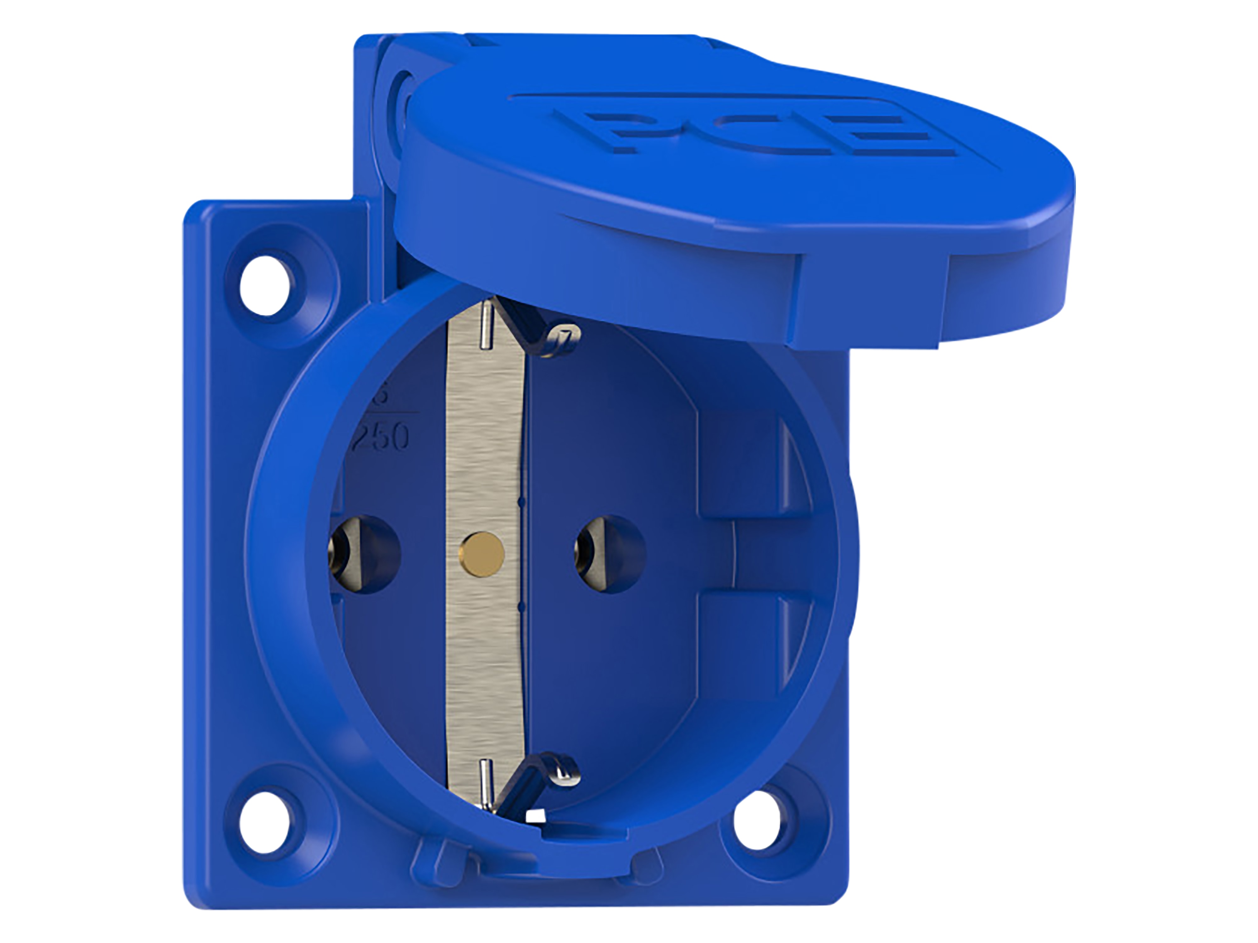 PCE Schutzkontaktsteckdose P-Nova Plus, blau, IP54 PCE Schutzkontaktsteckdose P-Nova Plus, blau, IP54