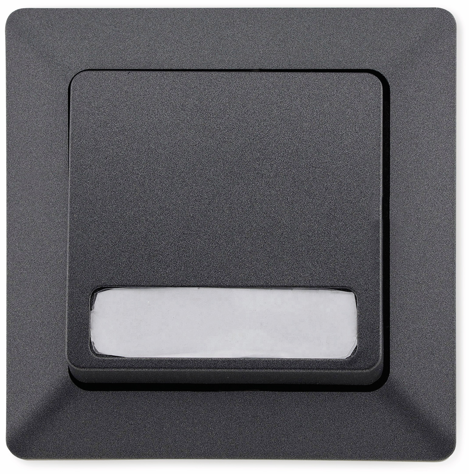 MILOS Taster 23043, 10A/250V~, mit Namensschild, anthrazit