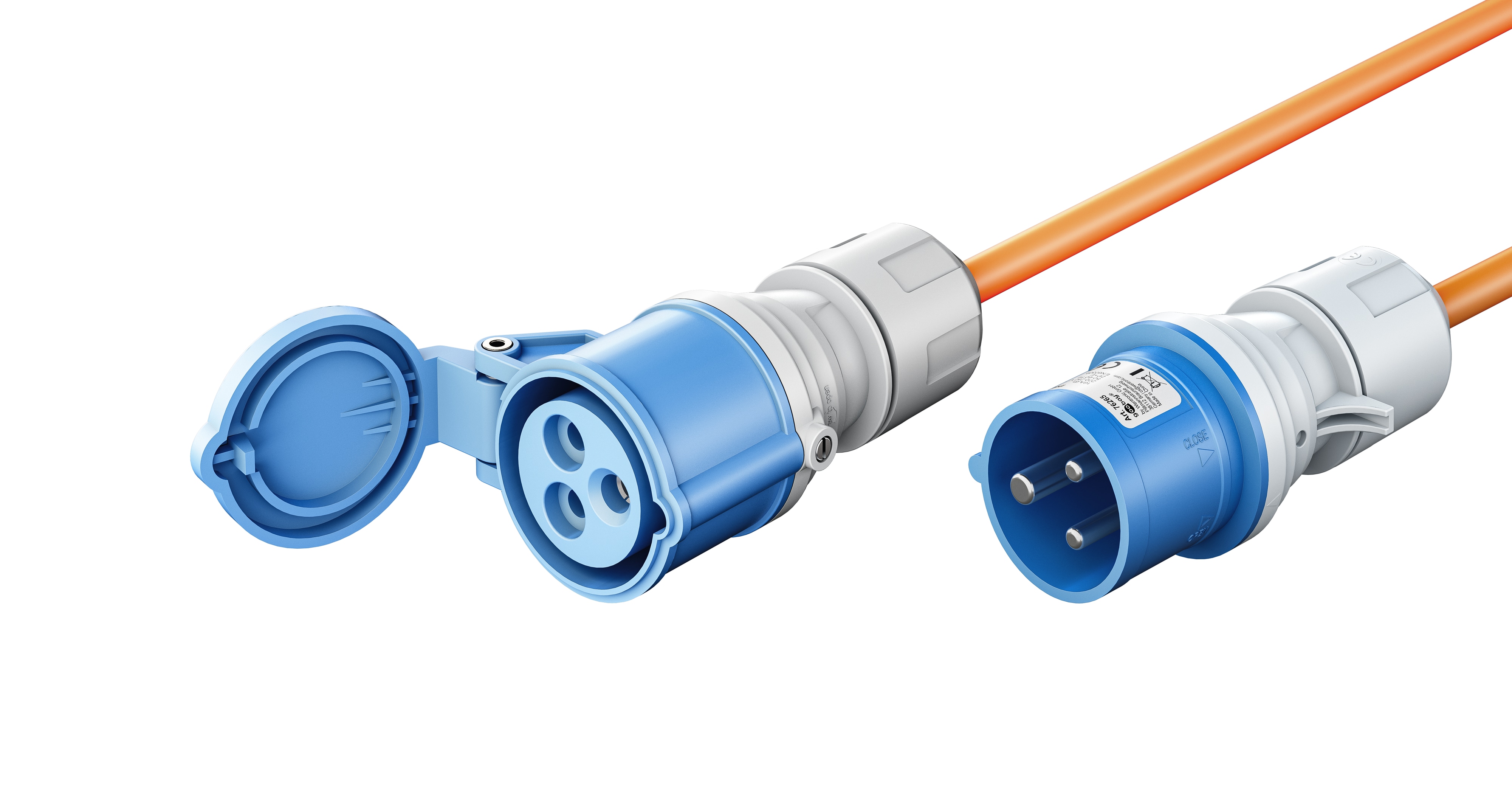 GOOBAY CEE-Verlängerung 76229, 10 m, 2,5mm², 16A/230V, orange