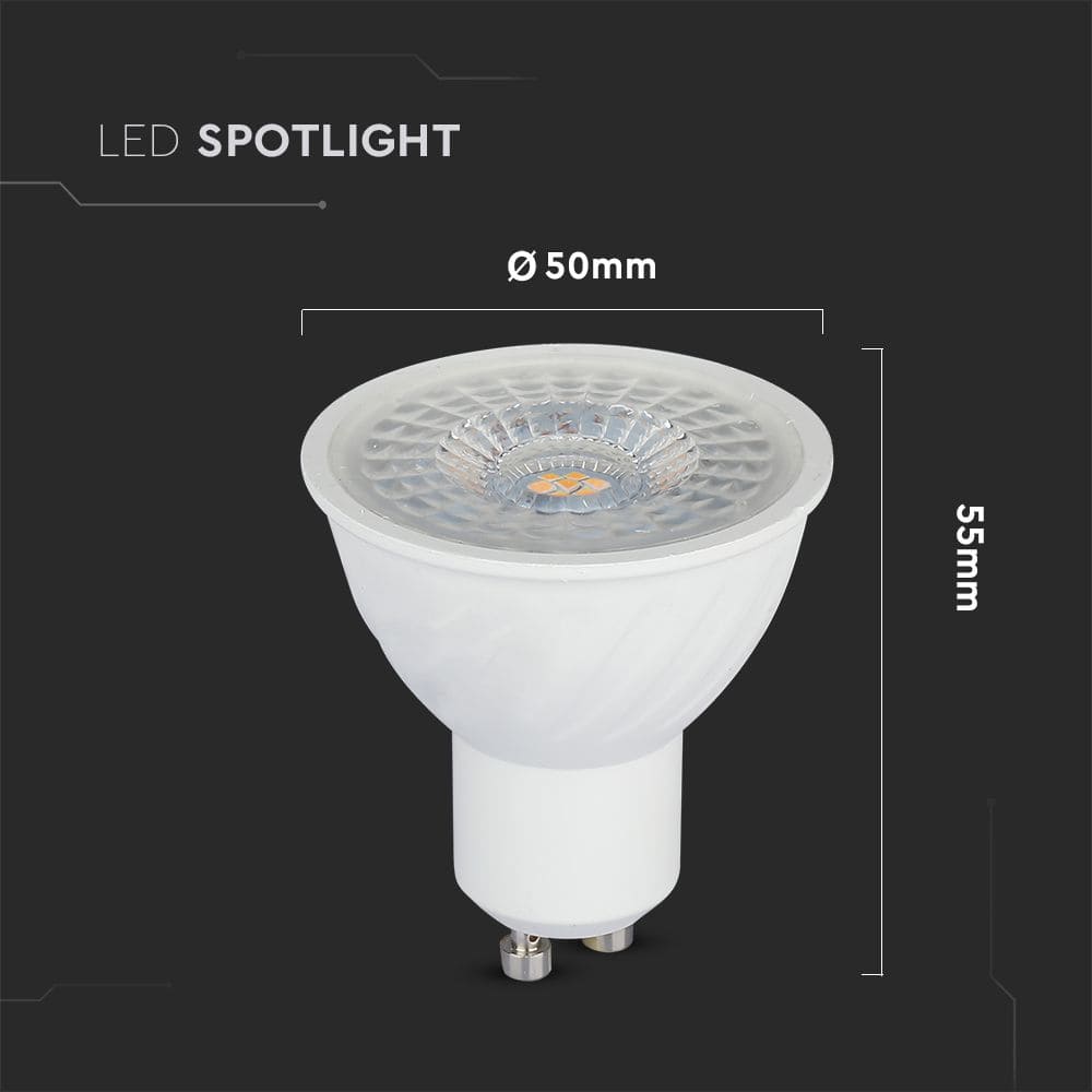 V-TAC LED-Lampe VT-21198, GU10, EEK: F, 6 W, 445 lm, 3000 K