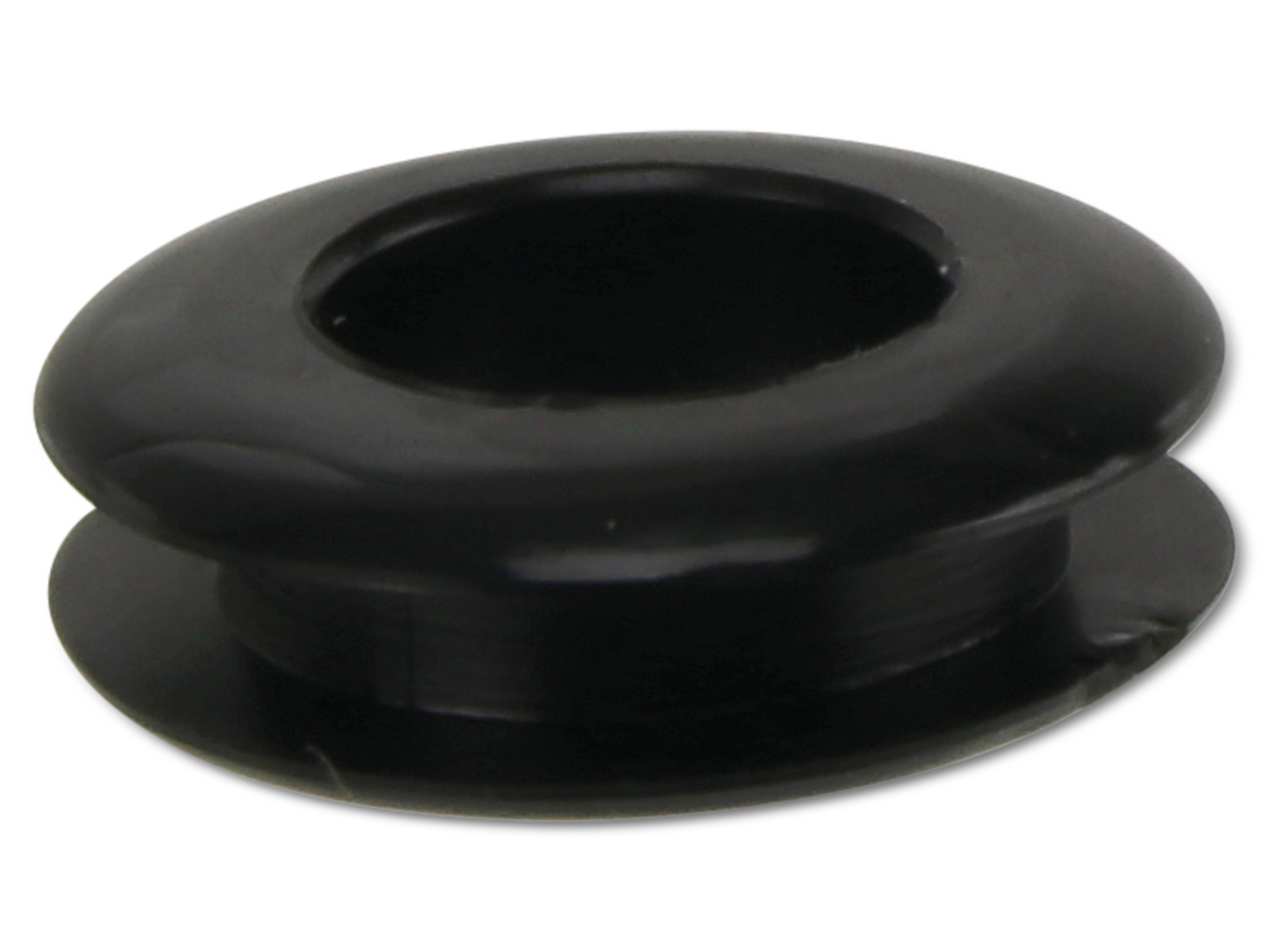 KSS Kabeldurchführungstülle PVC weich, schwarz, Plattenstärke 3,4, Loch-Ø 10,5, offen, 1 Stück