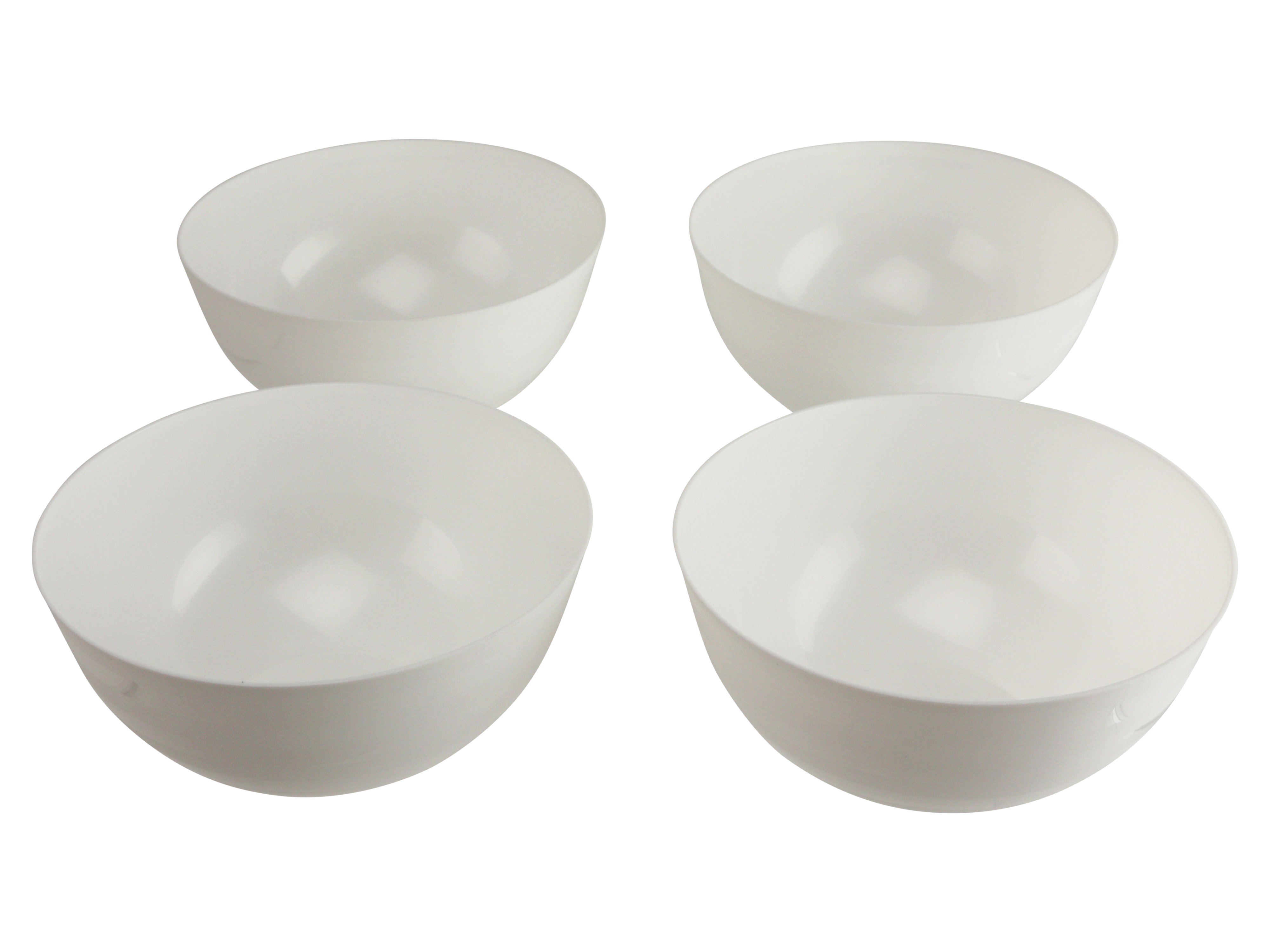 Camping-Schalen, 4-teilig, weiß, Ø 140mm
