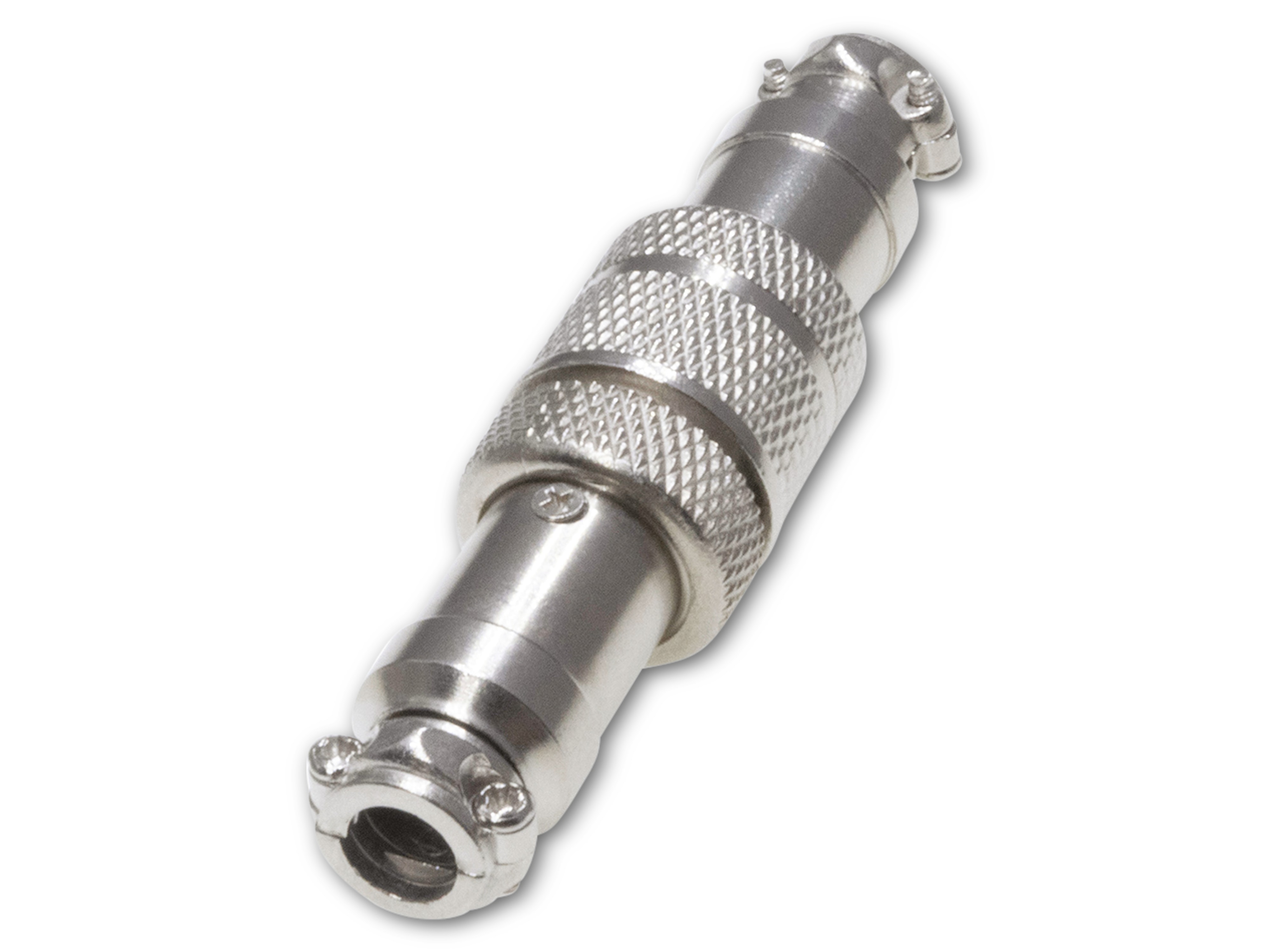 Rundsteckverbinder, 7-polig, 30V, 1A, Lötanschluss, IP55, wire to wire, 1 Stecker + 1 Buchse