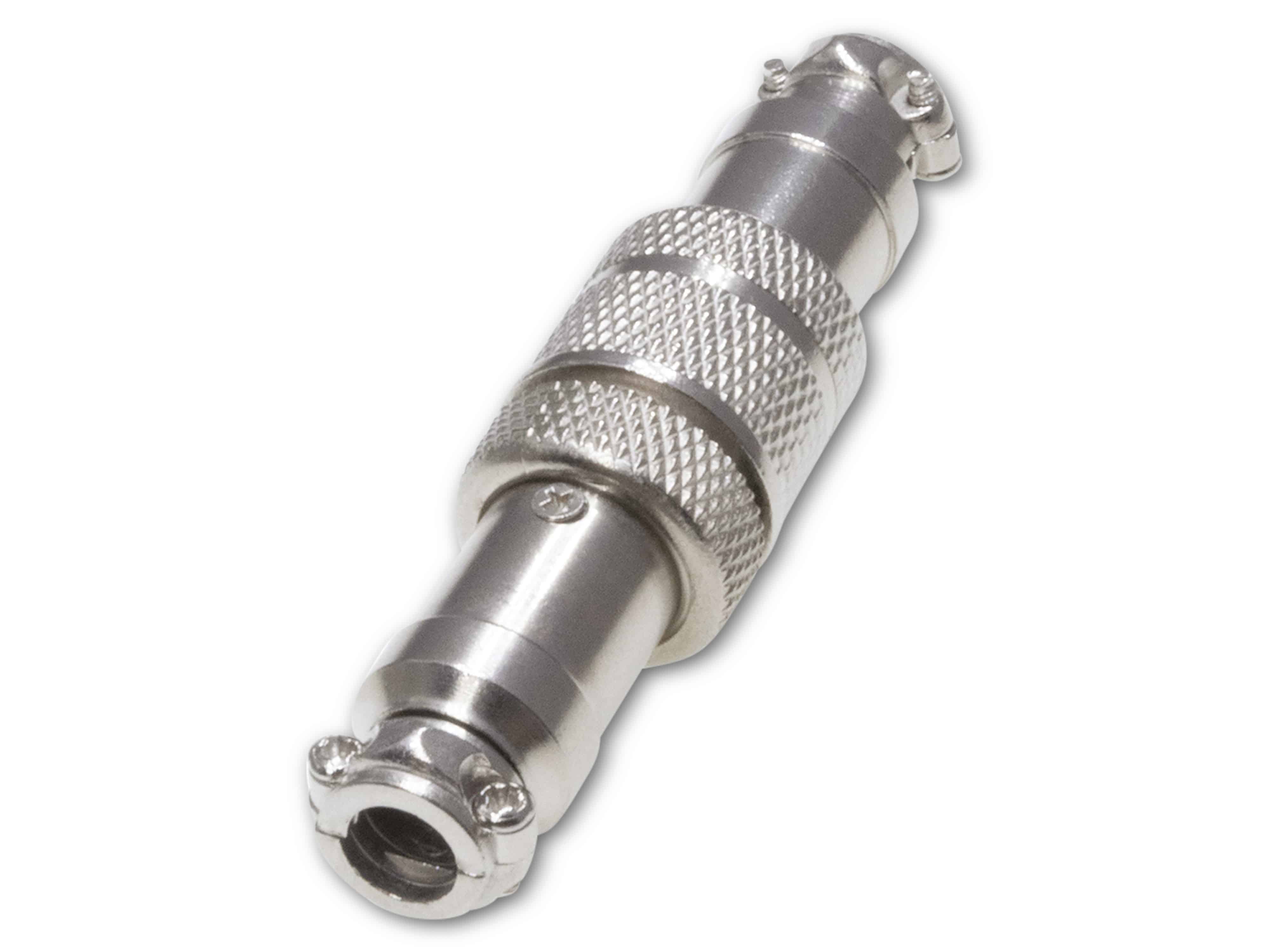 Rundsteckverbinder, 7-polig, 30V, 1A, Lötanschluss, IP55, wire to wire, 1 Stecker + 1 Buchse Rundsteckverbinder, 7-polig, 30V, 1A, Lötanschluss, IP55, wire to wire, 1 Stecker + 1 Buchse