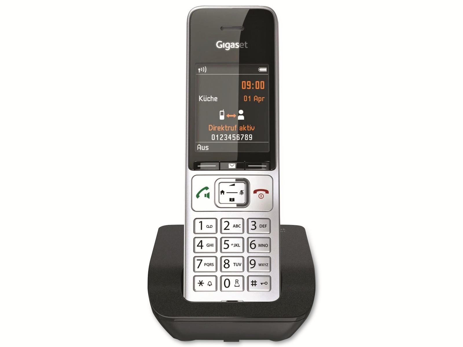 GIGASET Telefon Comfort 500, silber-schwarz