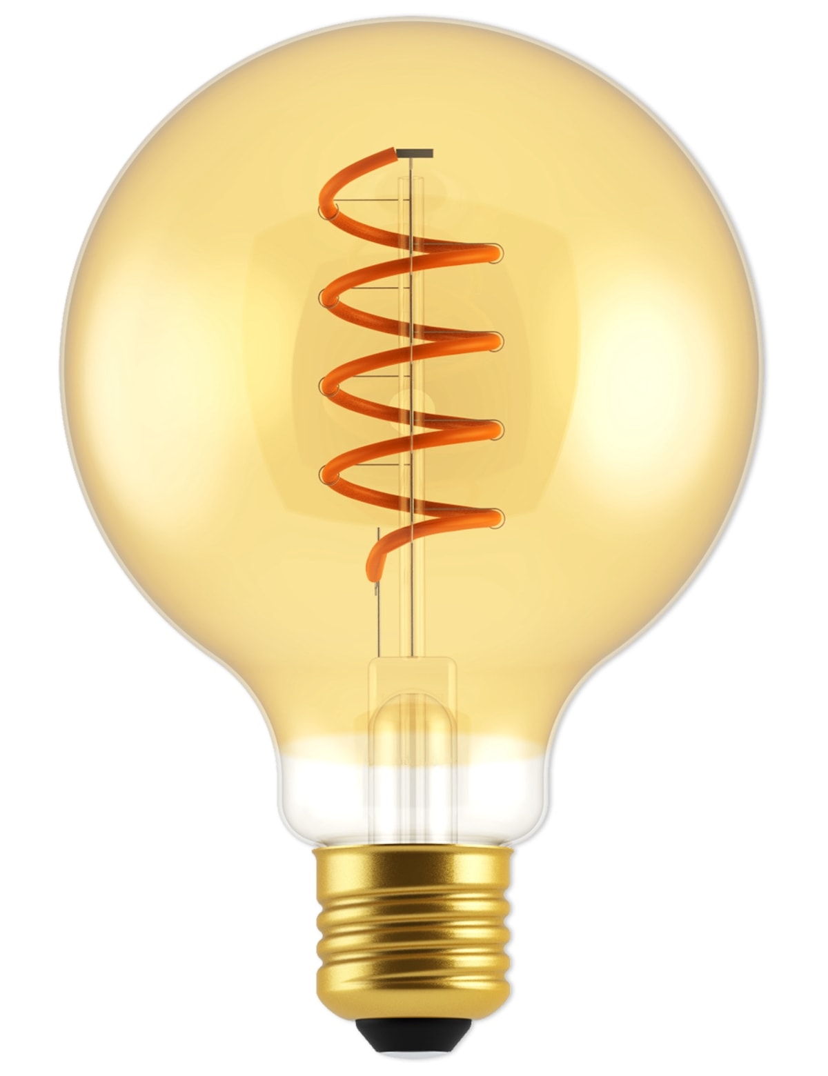BLULAXA LED-Lampe, Vintage flex Filament, G95, 5W, 250lm, 1800K, gold