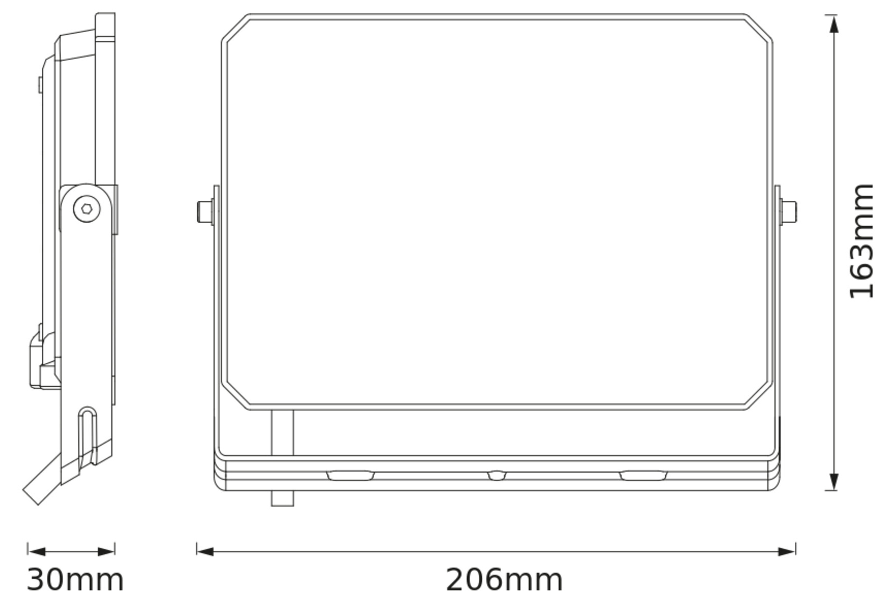 BELLALUX LED-Fluter, 50W, 4000K, 4500lm, neutralweiß, IP65, schwarz