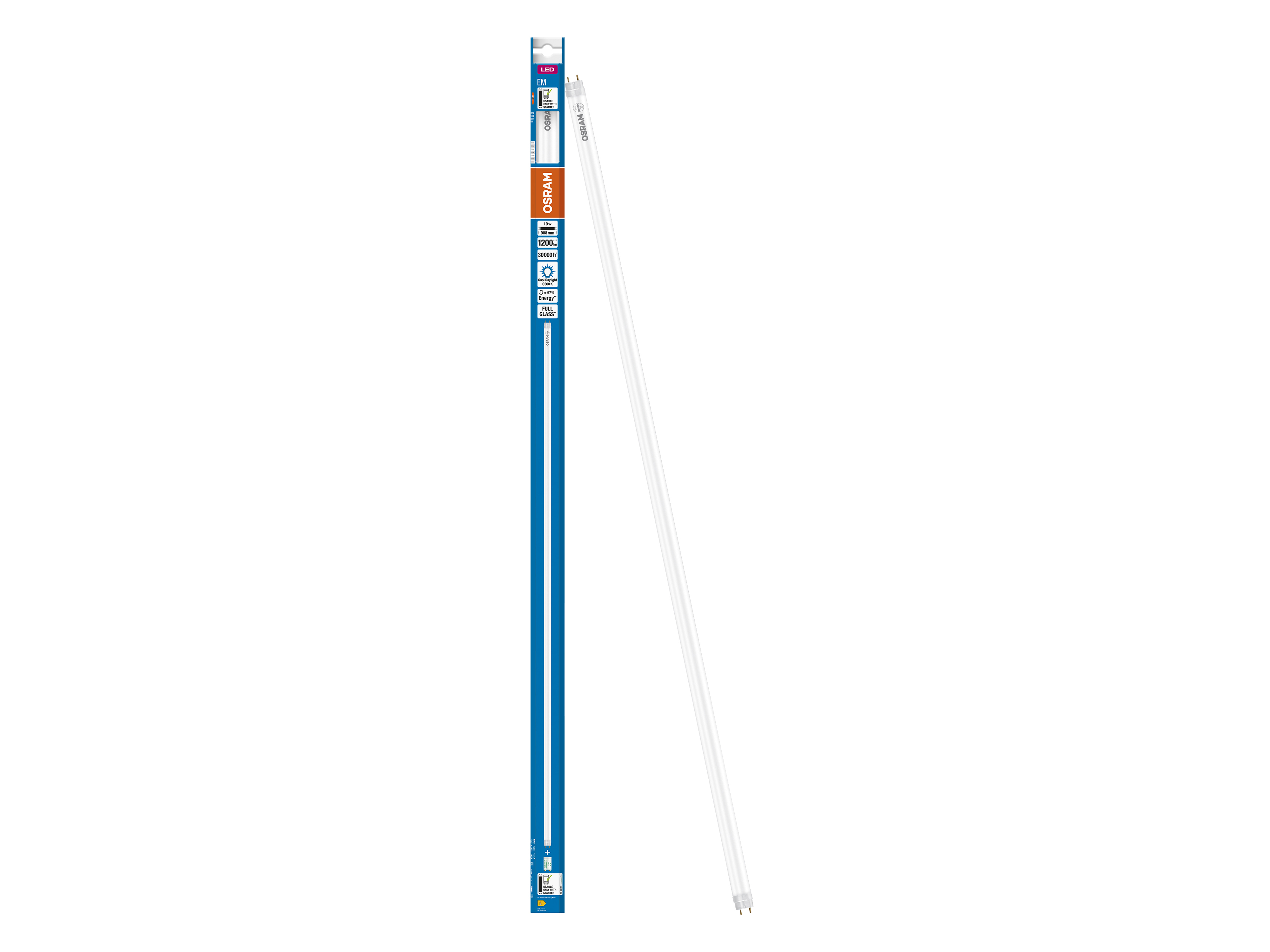 OSRAM LED-Röhre, T8, 900mm, G13, EEK: E, 10W, 1200lm, 6500K
