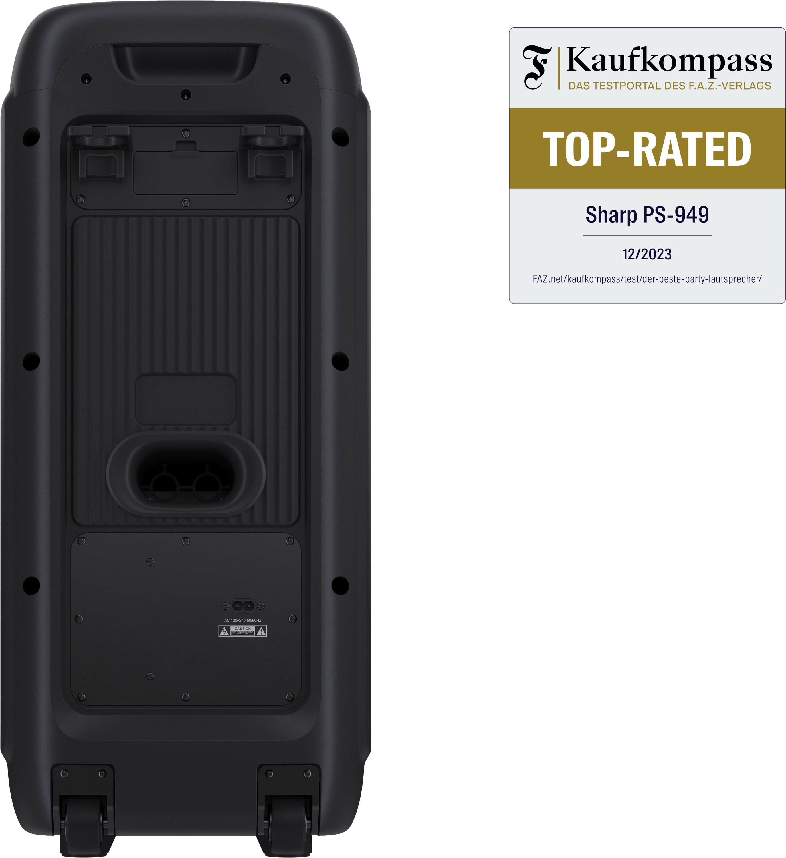 SHARP Party-Lautsprecher PS-949, tragbar, Bluetooth, USB, MP3, 132 W
