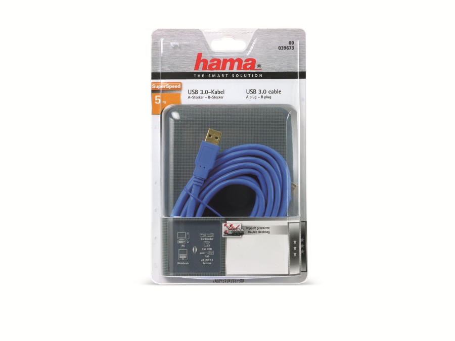 HAMA USB 3.0 Anschlusskabel 39673 HAMA USB 3.0 Anschlusskabel 39673