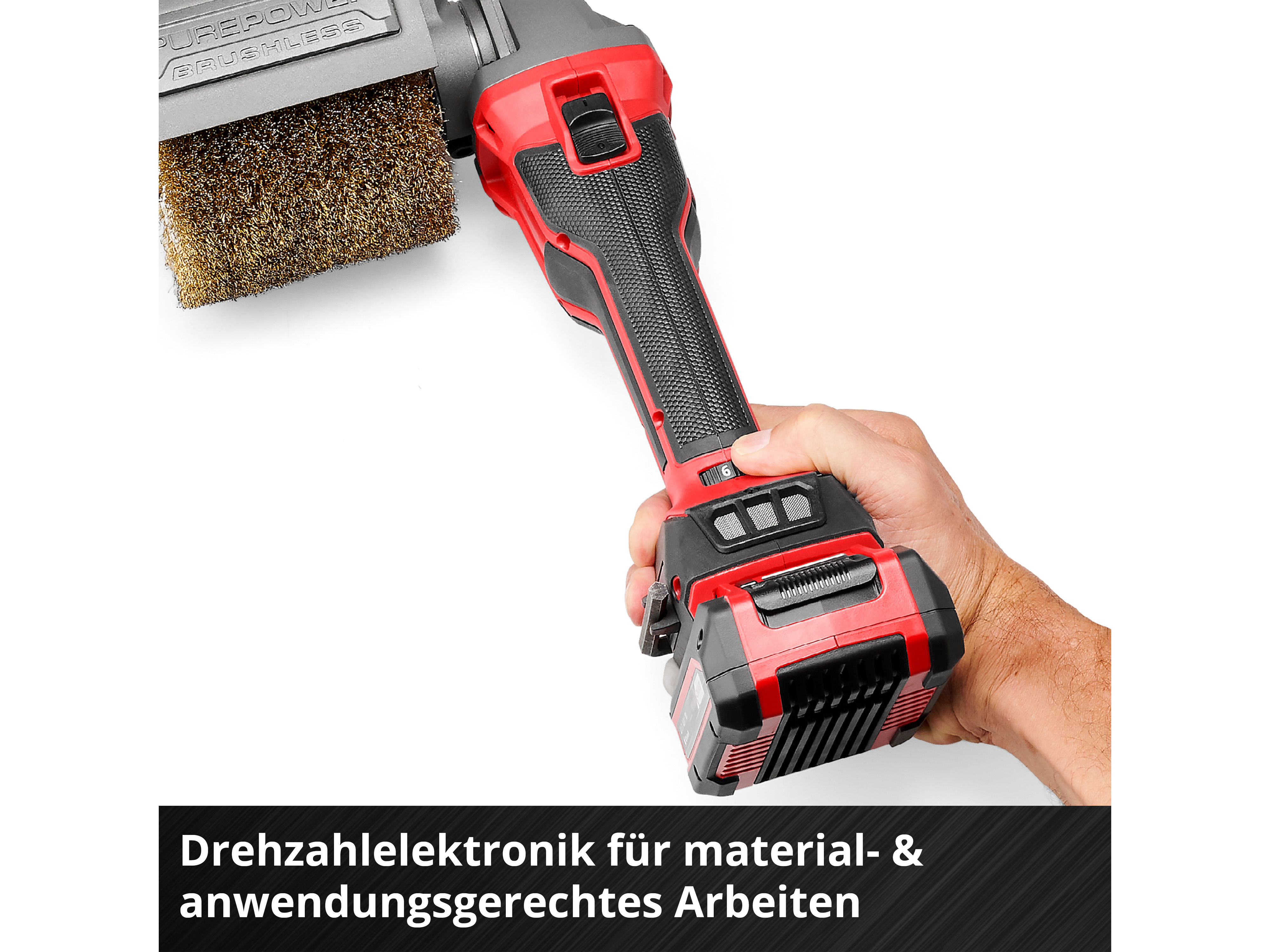 EINHELL PROFESSIONAL Akku-Bürstenschleifer TP-BR 18/32 Li BL, 4468000, Solo