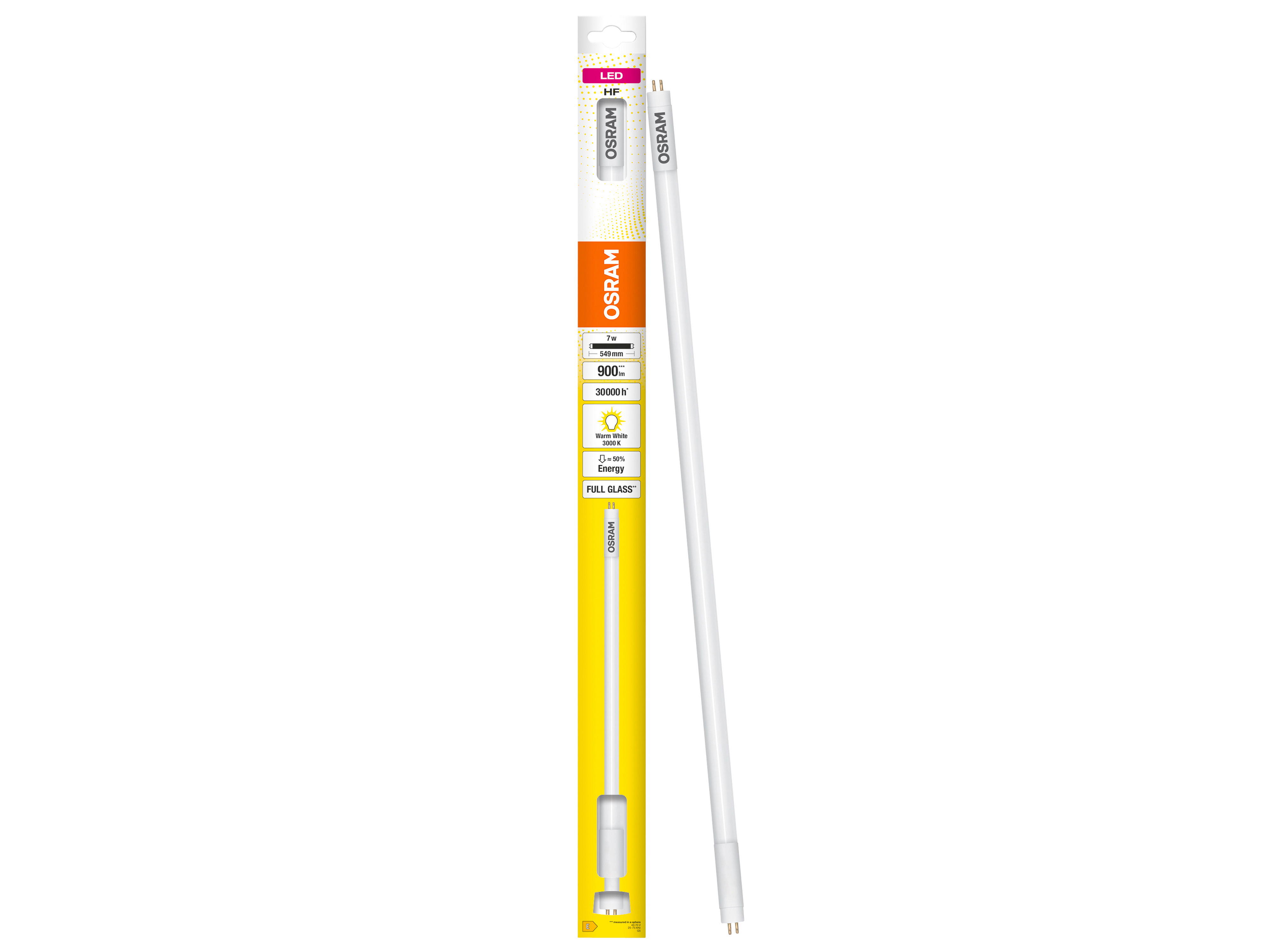 OSRAM LED-Röhre, T5, 549mm, G5, EEK: E, 7W, 900lm, 3000K OSRAM LED-Röhre, T5, 549mm, G5, EEK: E, 7W, 900lm, 3000K