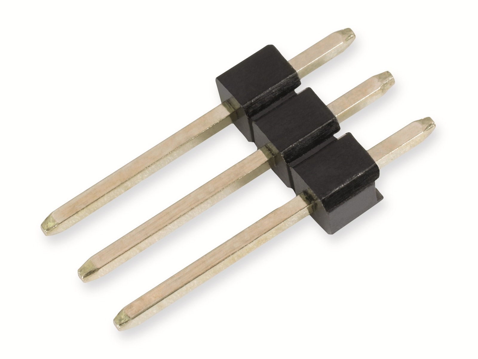 Stiftleiste, vergoldet, 1x 3-polig, 10 Stück