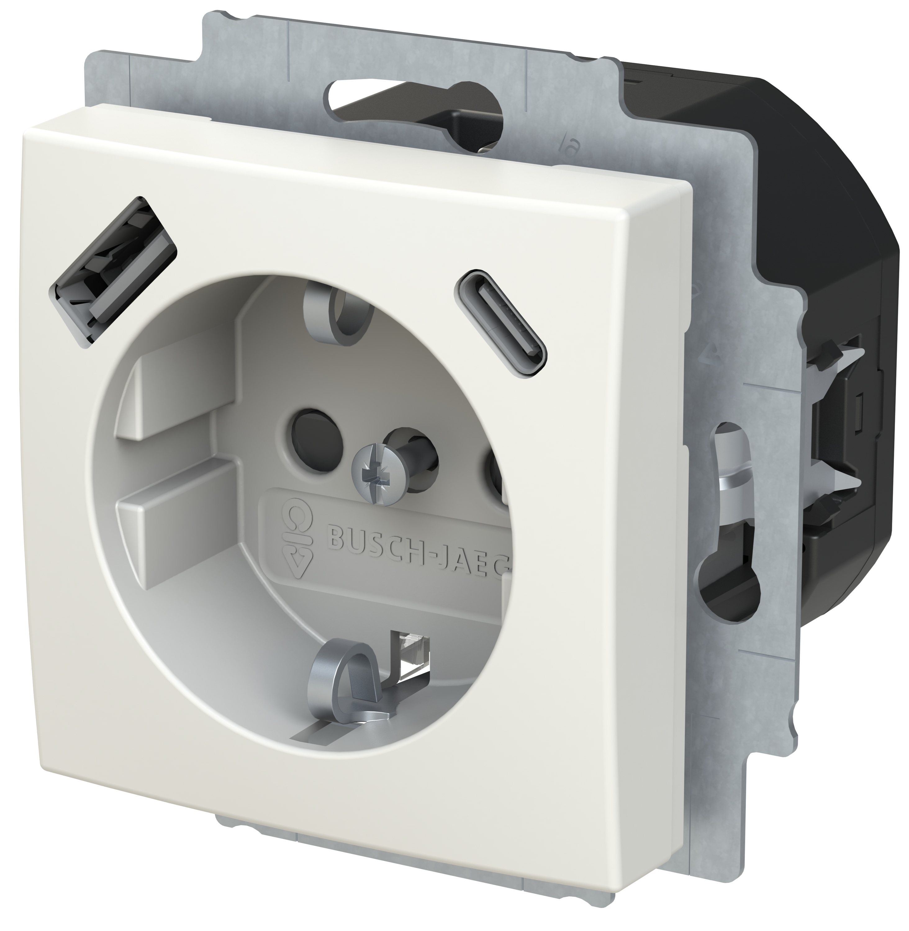 BUSCH-JAEGER USB/Steckdoseneinsatz 20 EUCB2USBAC-914