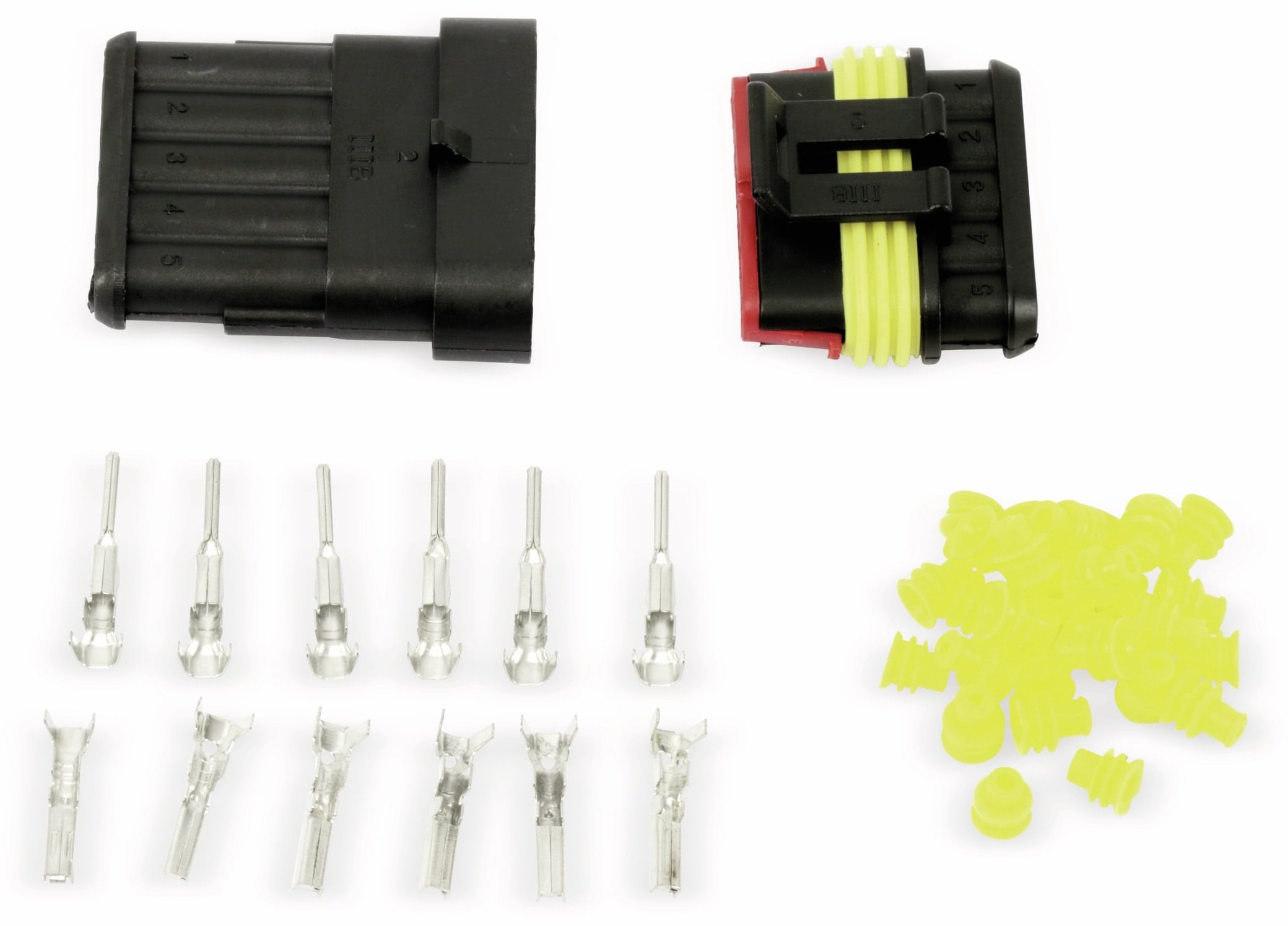 Wasserdichtes Steckverbinder-Set, IP65, 5-polig Wasserdichtes Steckverbinder-Set, IP65, 5-polig
