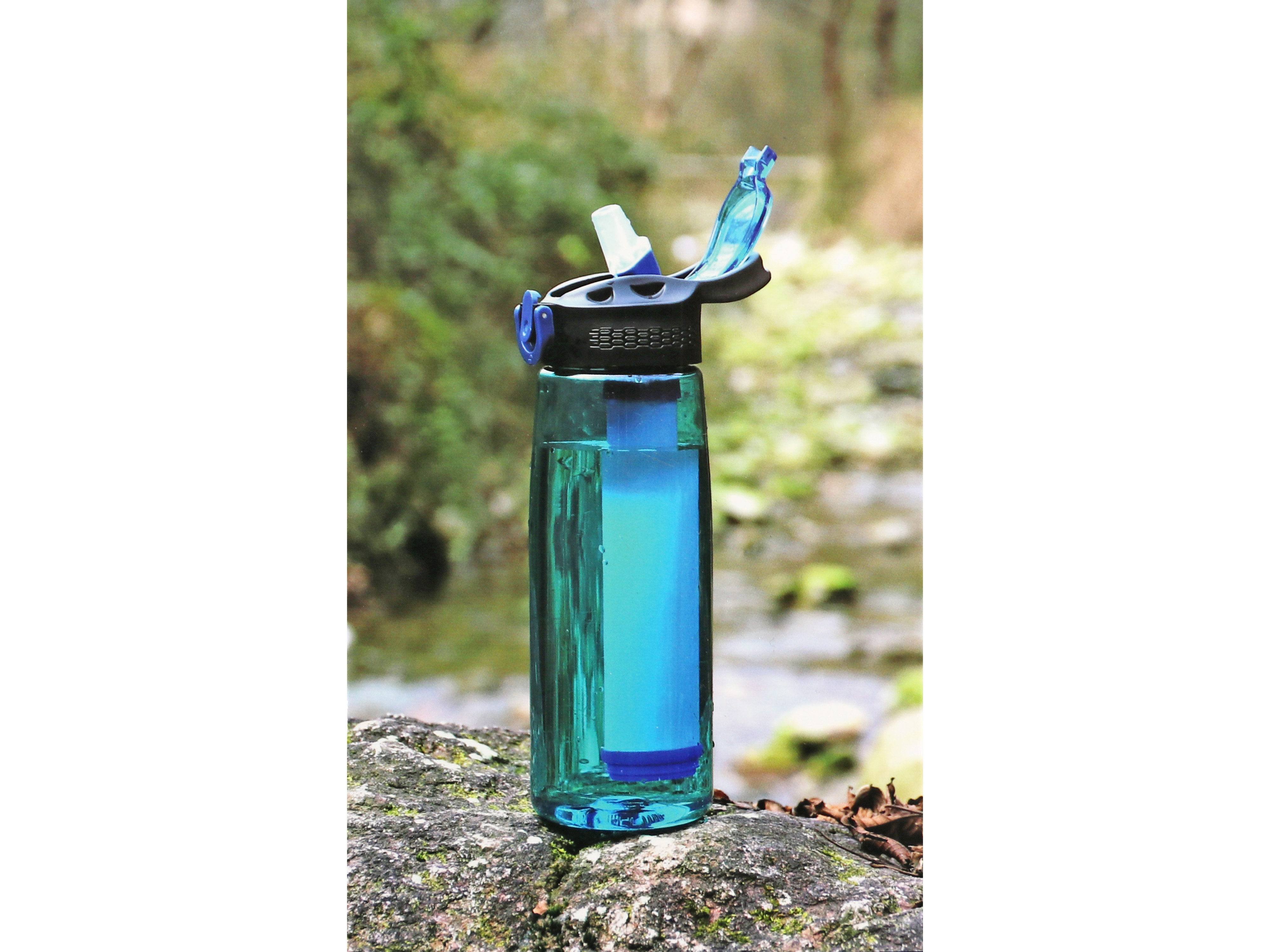 Wasserfilterflasche Tritan, 650ml, blau