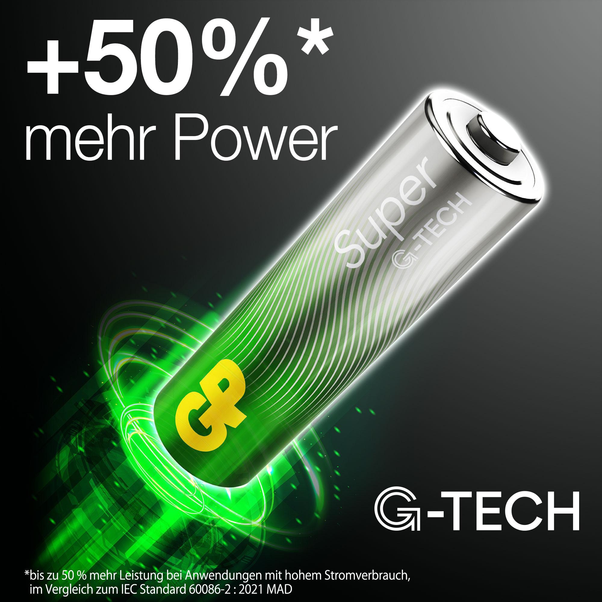 GP Super Alkaline, AAA Micro Batterie, 1,5 V, 40 Stück GP Micro-Batterie AAA SUPER Alkaline 40 Stück