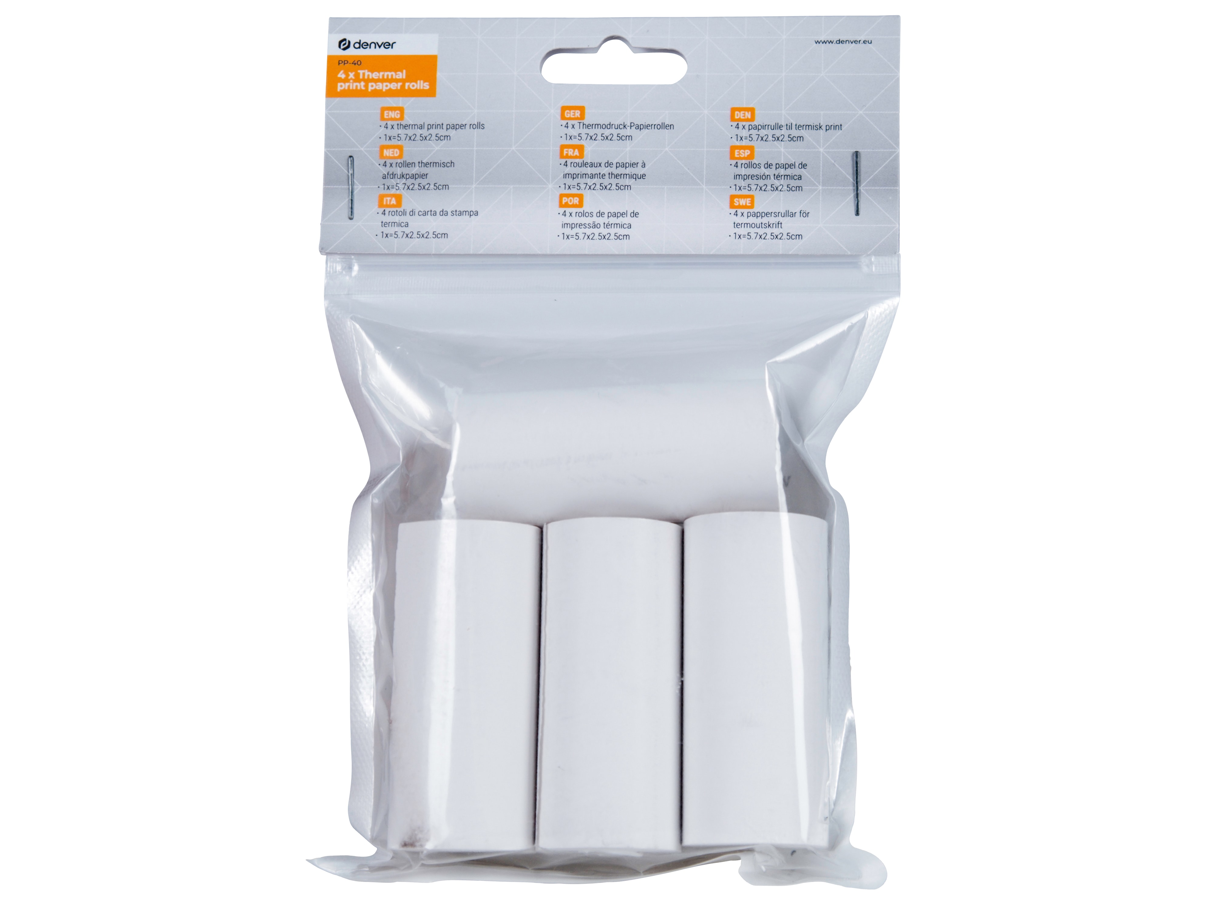 DENVER Papierrolle PP-40, für Bilddrucker MBP-32B u. Kamera KPC-1370