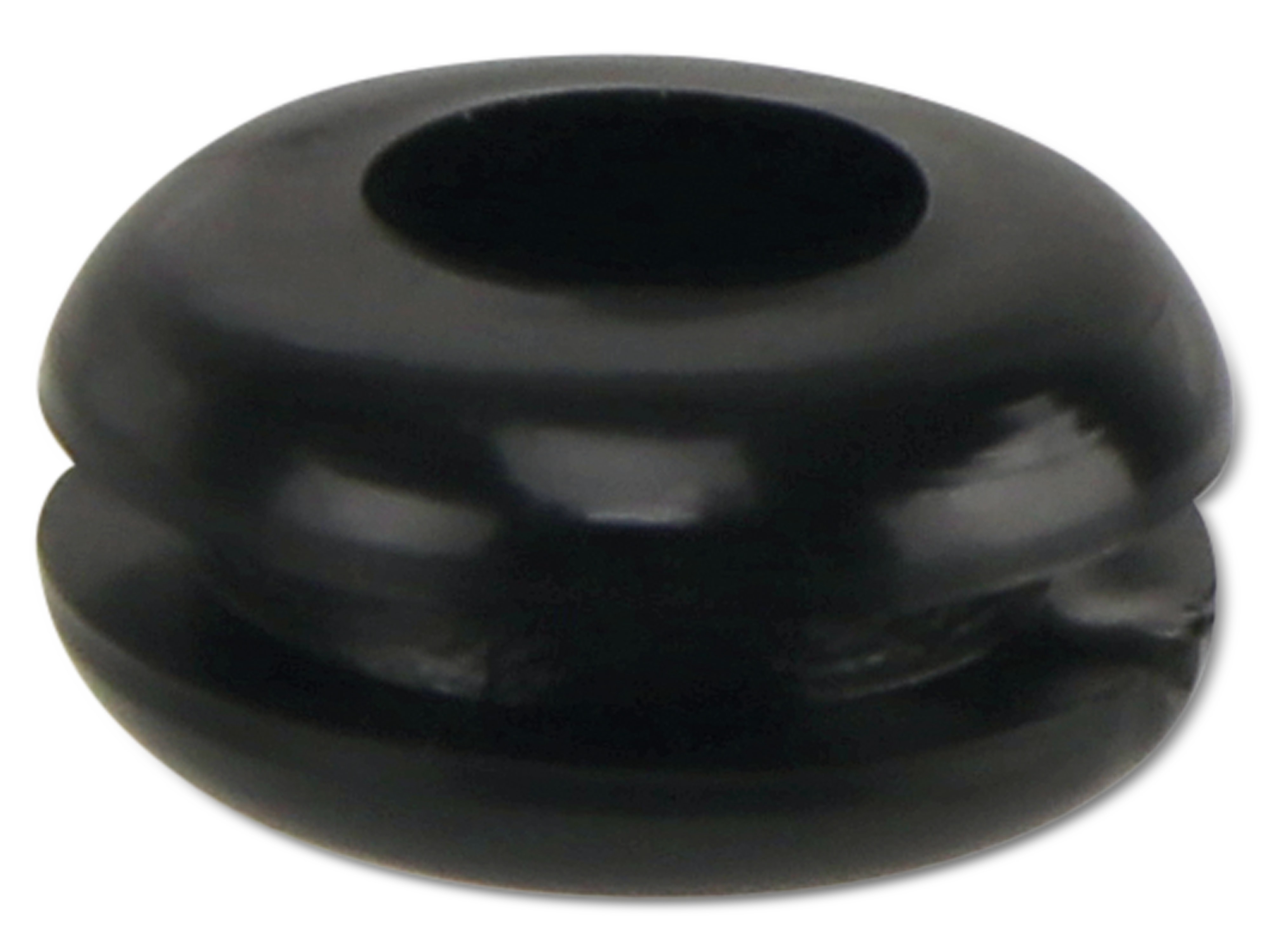 KSS Kabeldurchführungstülle PVC, schwarz, Plattenstärke 1,7, Loch-Ø 6,4, geschlossen, 1 Stück