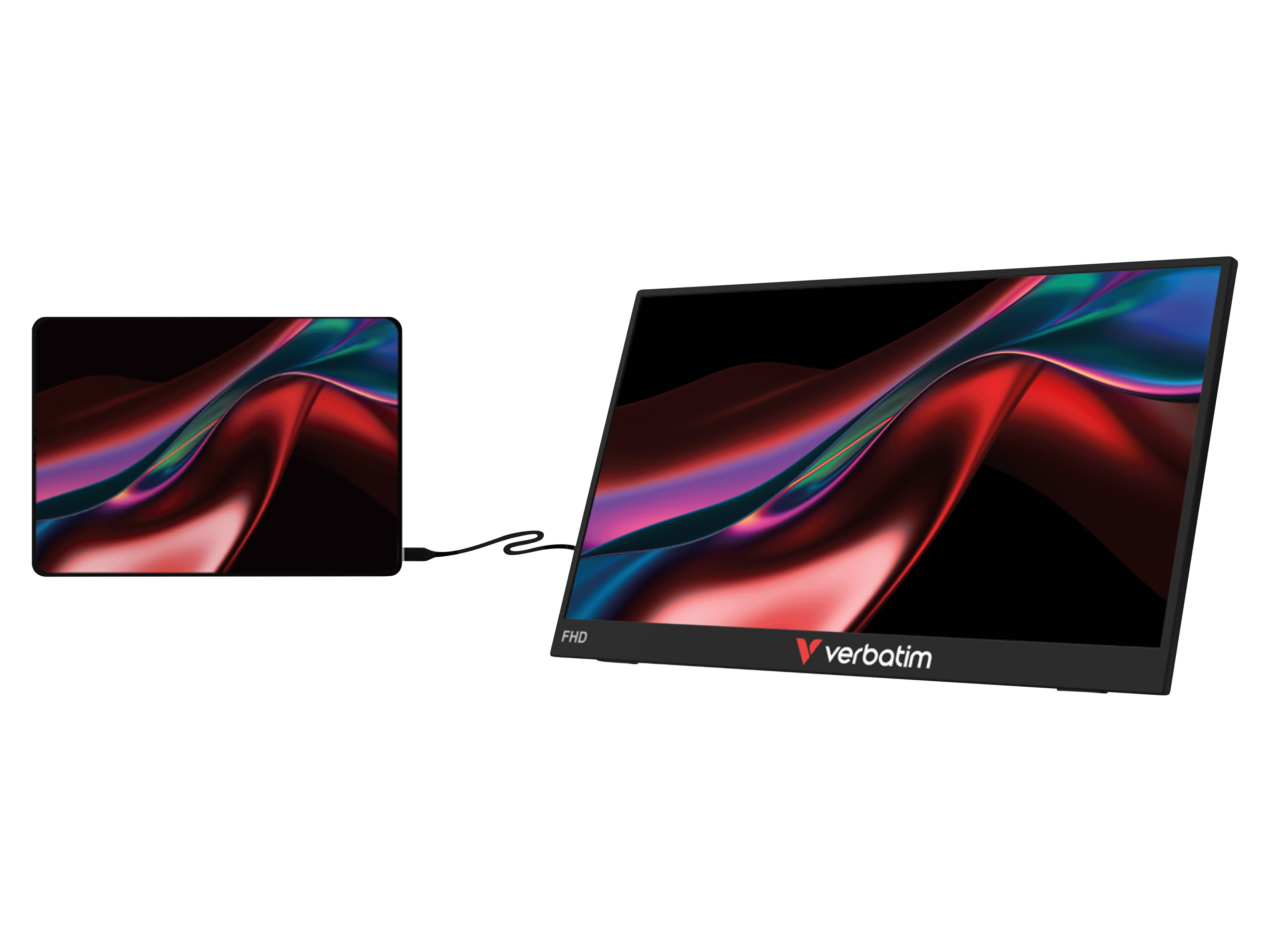 VERBATIM Tragbarer Monitor Light-15,6 Touchscreen