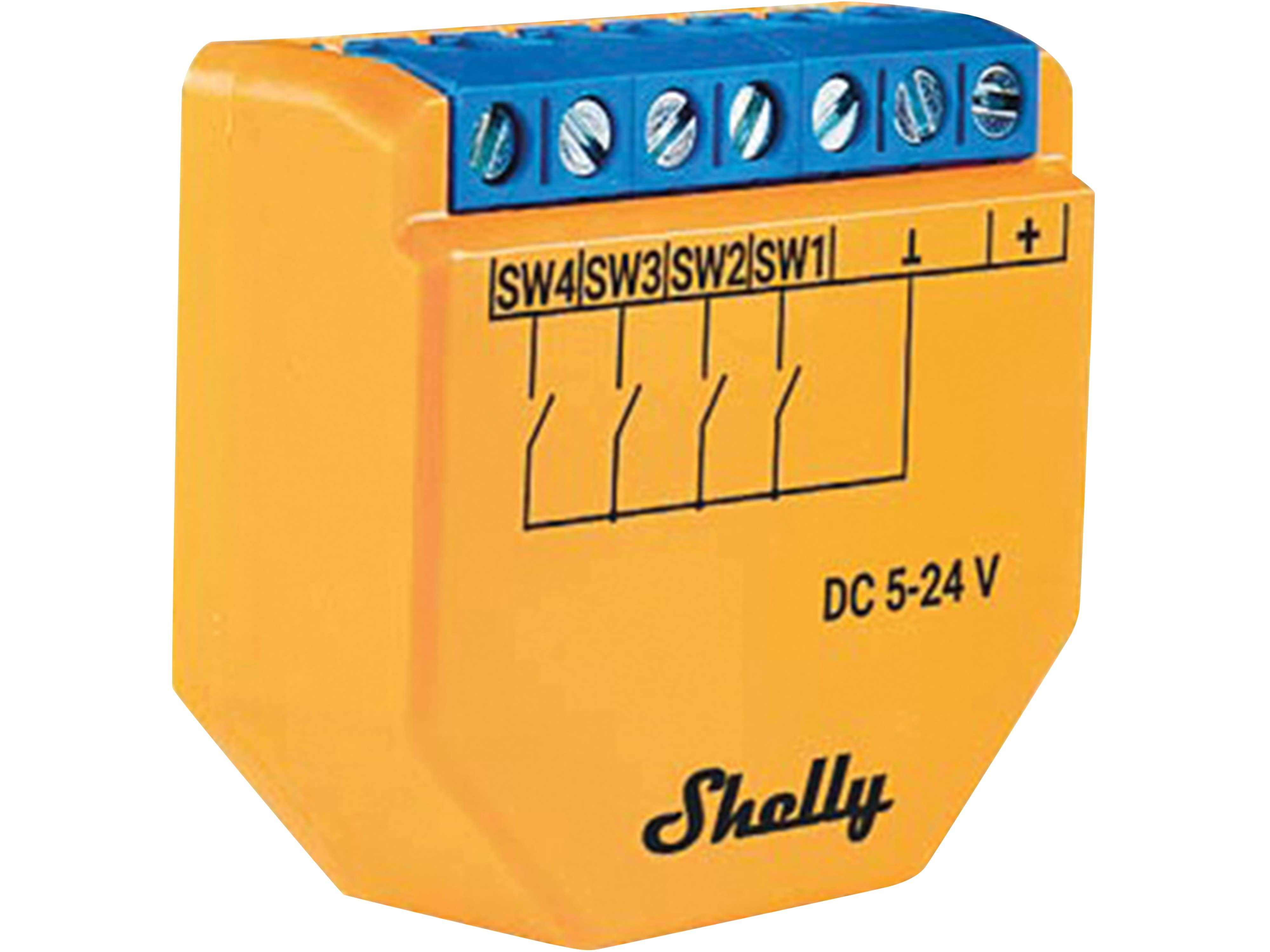 SHELLY WLAN Szenenaktivierer Plus i4 DC, Bluetooth SHELLY WLAN Szenenaktivierer Plus i4 DC, Bluetooth