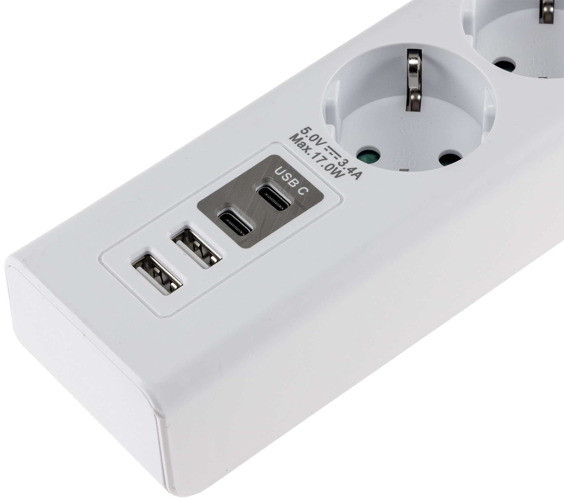 CHILITEC Steckdosenleiste, 3-fach, USB-A+C, 1,5 m Zuleitung, weiß CHILITEC Steckdosenleiste, 3-fach, USB-A+C, 1,5 m Zuleitung, weiß