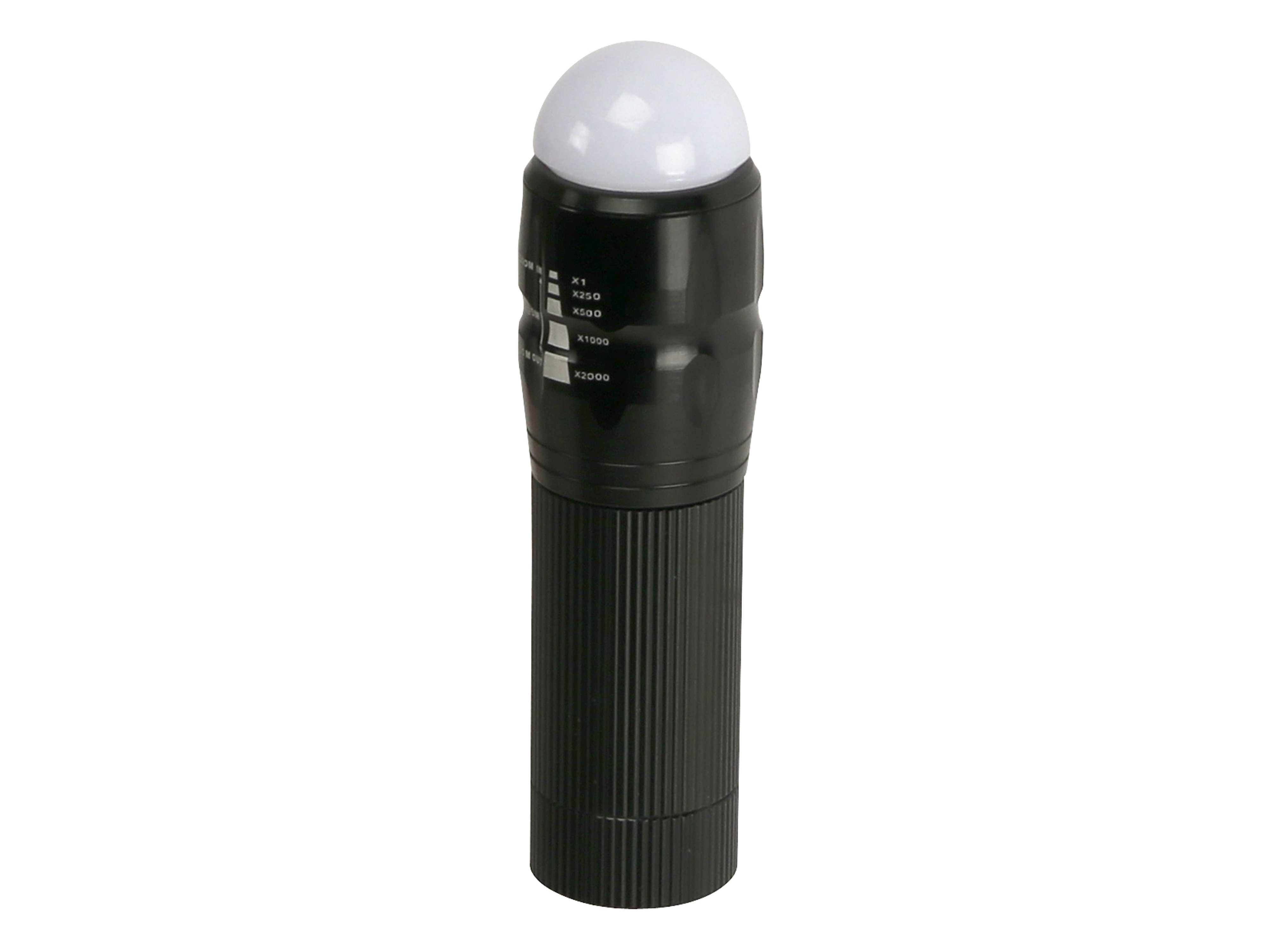 LED-Taschenlampe, WTE-490M-1, Alu, 400 lm, schwarz