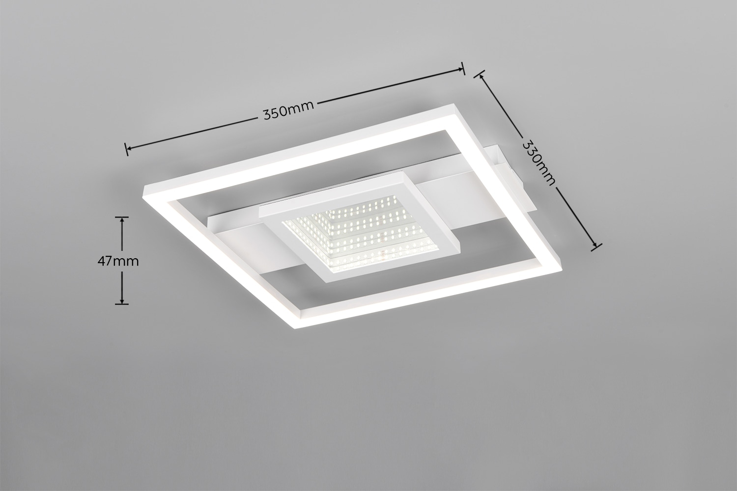 REALITY LED-Deckenleuchte WHEELER, R64801931, 16W, 2000lm, 4000K, weiß