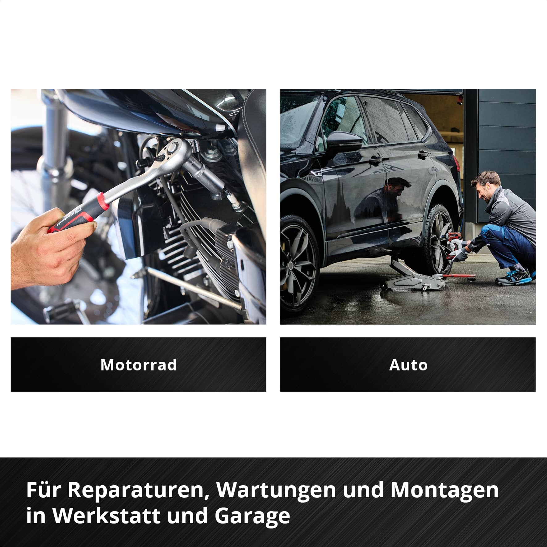 EINHELL E-Case-Einleger Stecknüsse und Ratschen, 370520, 60-teilig
