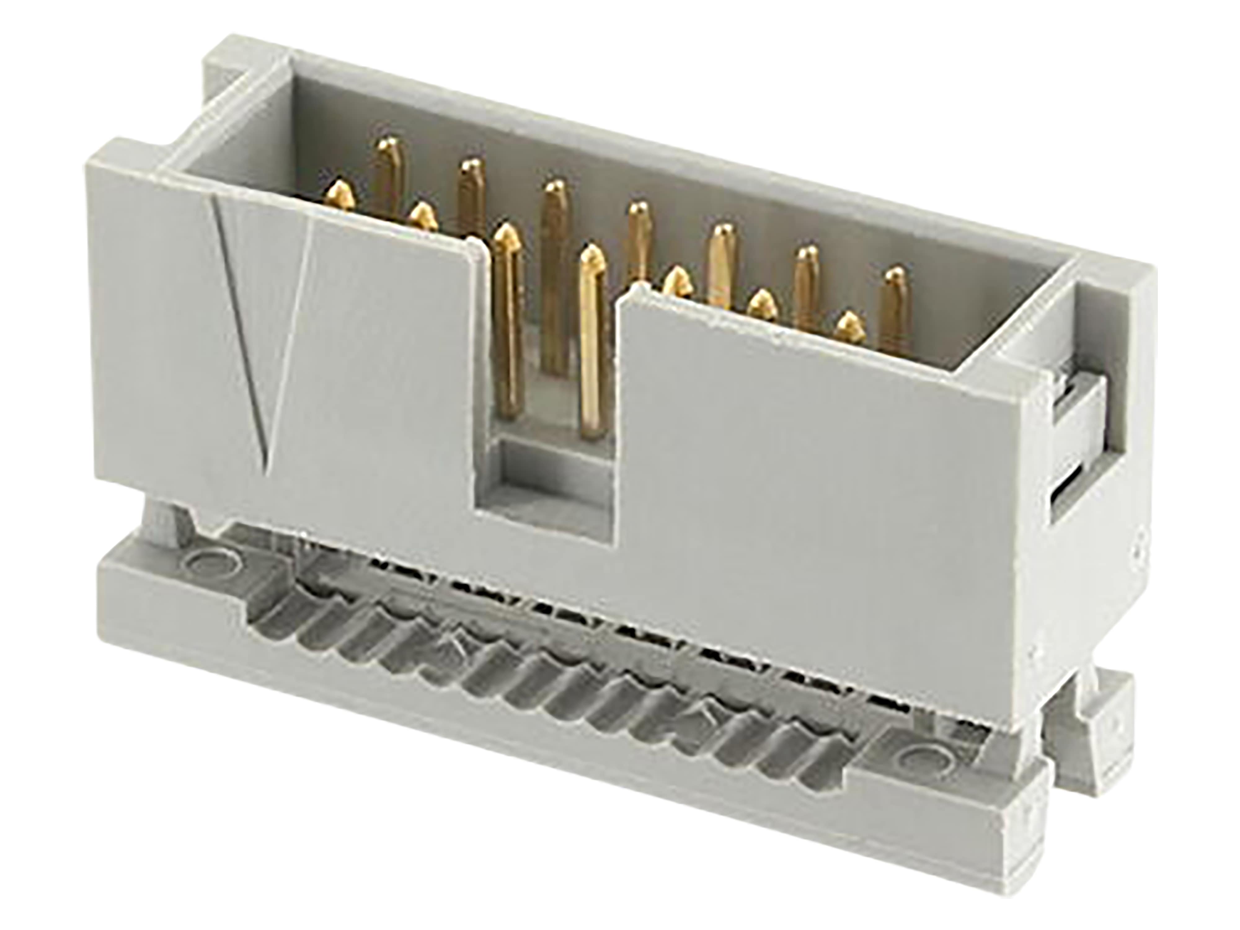 ECON CONNECT Wannenstecker WSK14G, 14-pol., grau, RM 2,54 mm, DIN 41651 ECON CONNECT Wannenstecker WSK14G, 14-pol., grau, RM 2,54 mm, DIN 41651