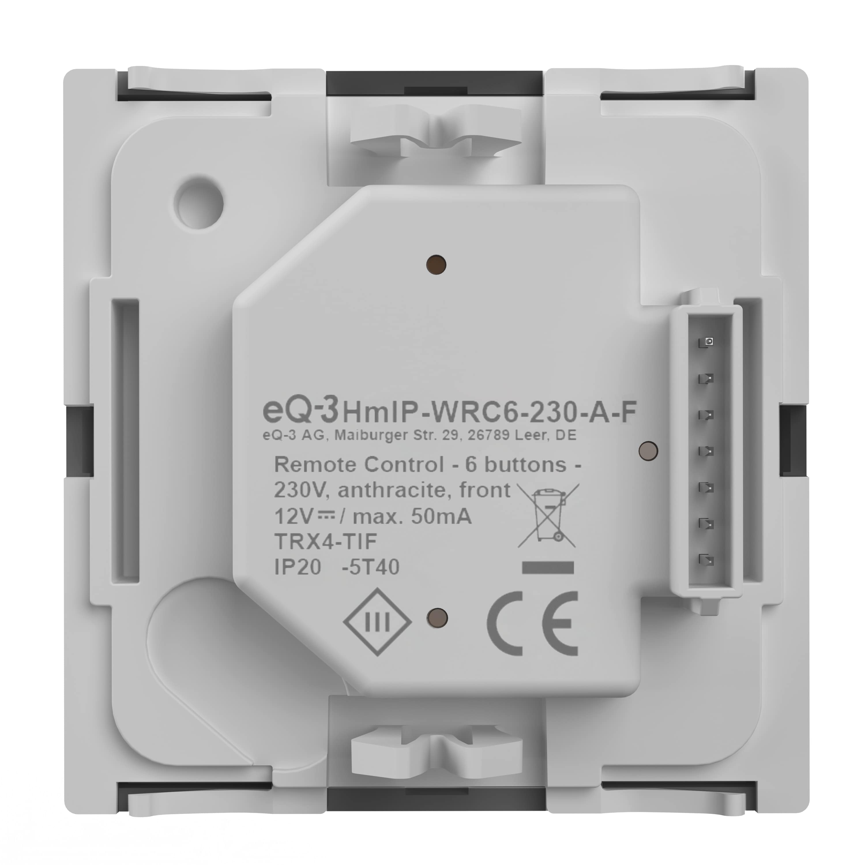 HOMEMATIC IP 162028A0, Wandtaster, 6-fach, 230 V, anthrazit HOMEMATIC IP 162028A0, Wandtaster, 6-fach, 230 V, anthrazit