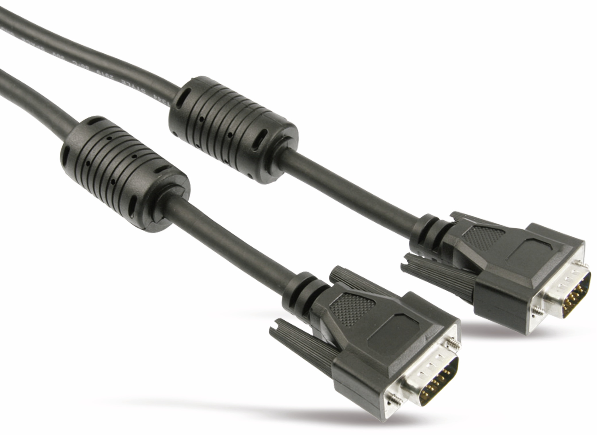 S-IMPULS VGA-Anschlusskabel, Stecker/Stecker 3 m, schwarz VGA-Anschlusskabel, Stecker/Stecker 3 m, schwarz