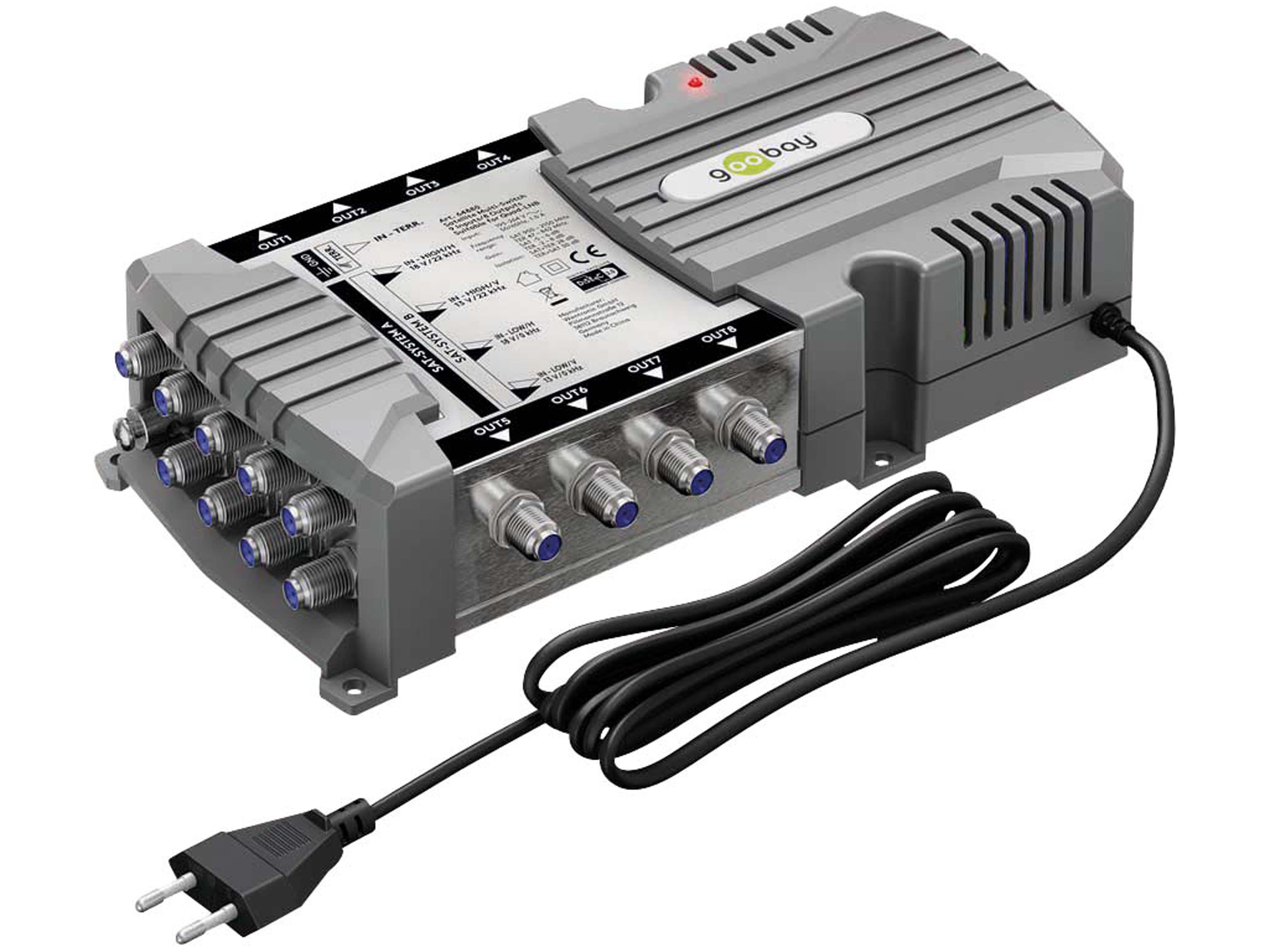 GOOBAY SAT-Multischalter 64880, 9/8 GOOBAY SAT-Multischalter 64880, 9/8