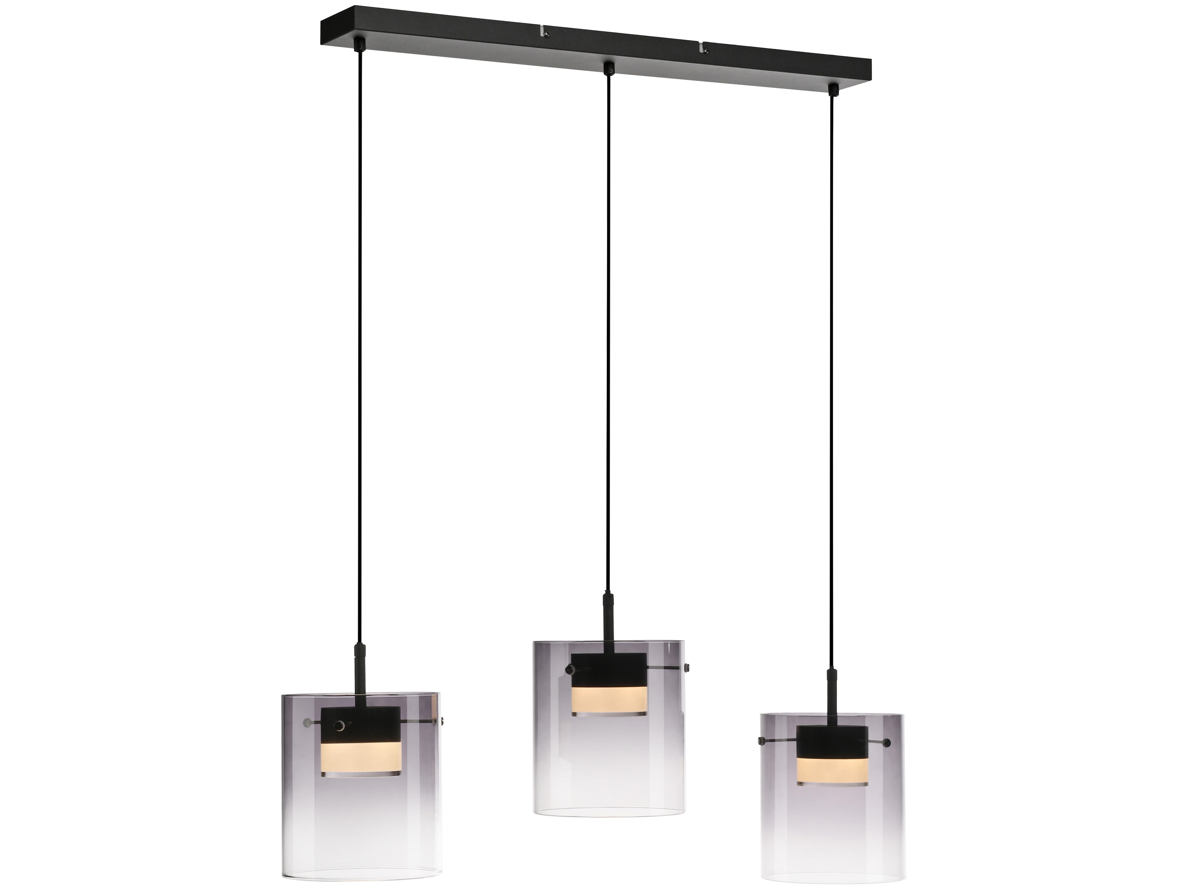 JUST LIGHT LED-Pendelleuchte 14043-18, 7,5W, 800lm, 3000K, schwarz