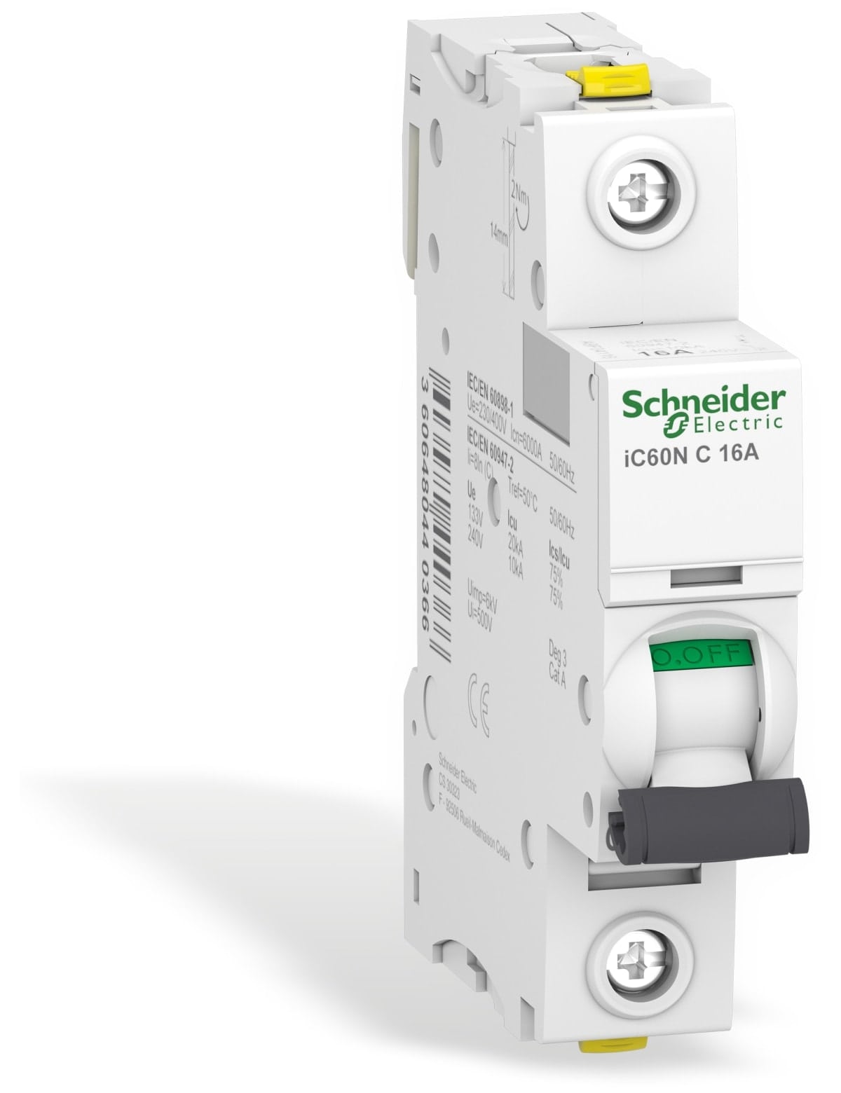 SCHNEIDER ELECTRIC Leitungsschutzschalter A9F04116, iC60N, C, 16A SCHNEIDER ELECTRIC Leitungsschutzschalter A9F04116, iC60N, C, 16A