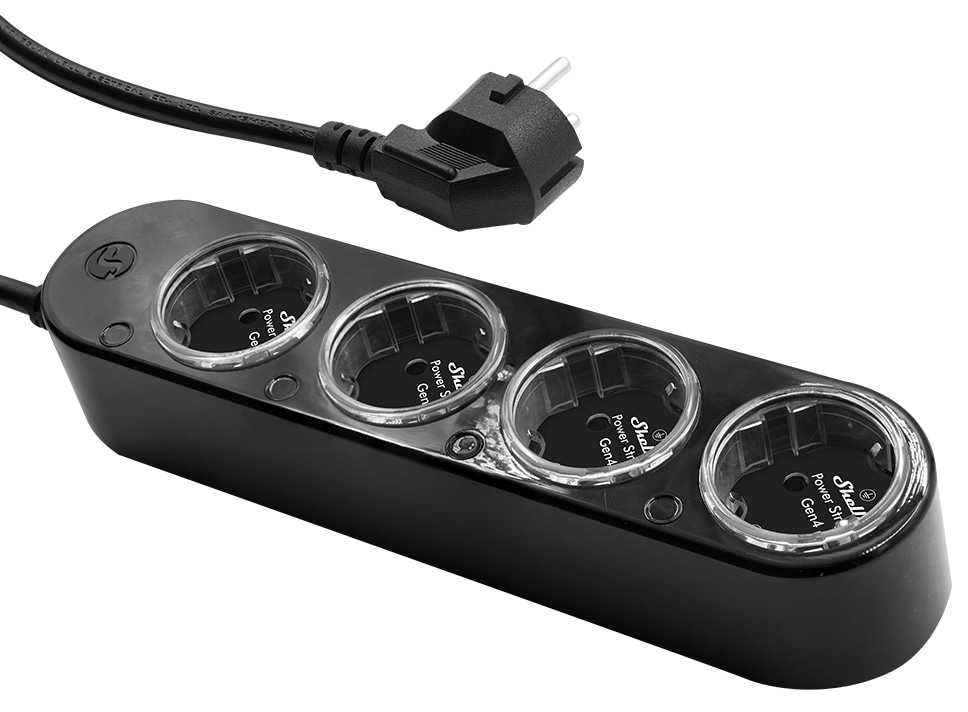 SHELLY Power Strip 4 Gen4, 4-fach Steckdosenleiste, schwarz, WiFi, Bluetooth, Zigbee, Matter, Apple HomeKit, Alexa, 3 Stück