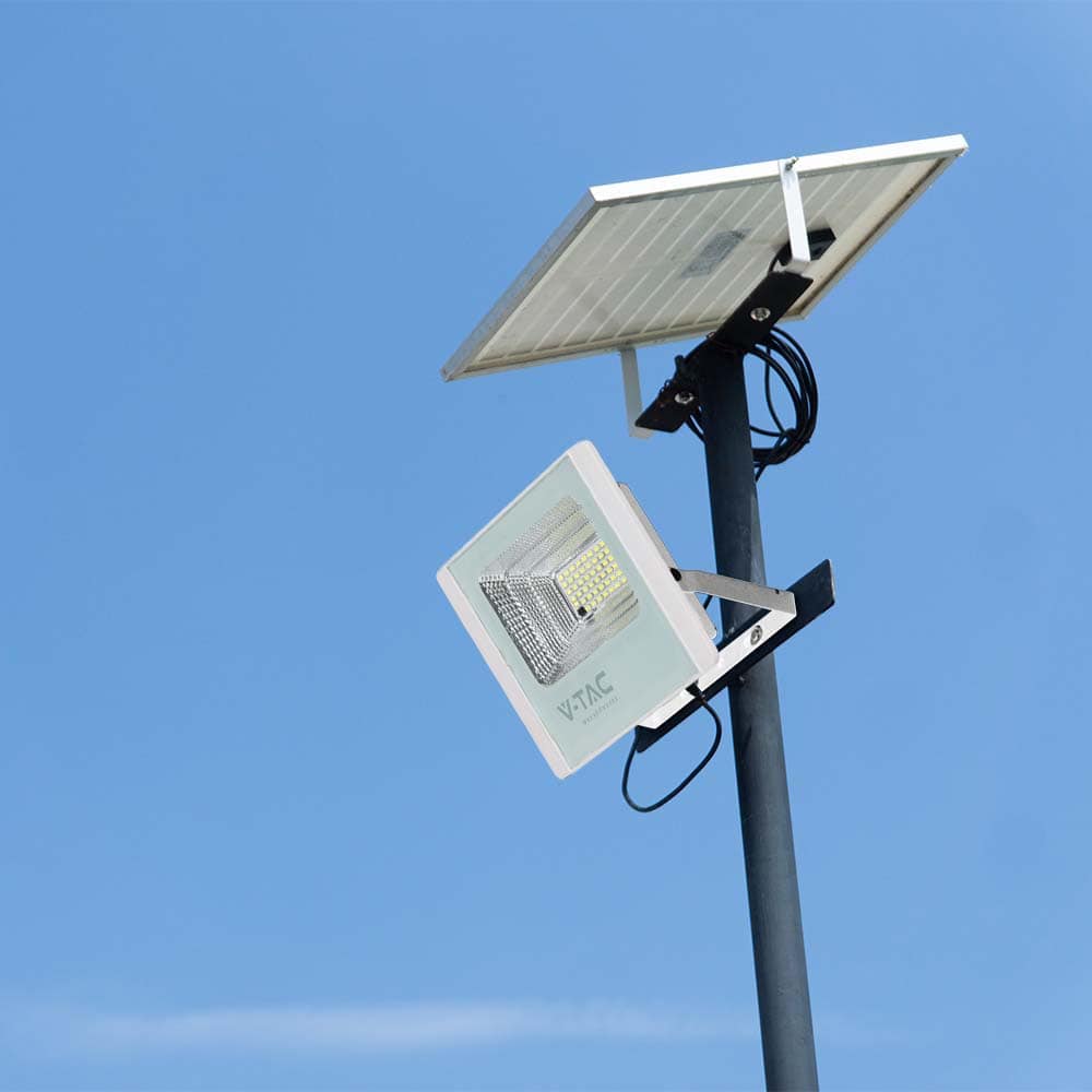 V-TAC Solar LED-Fluter VT-25W, 12 W, 6400 K, mit Panel + Fernbedienung V-TAC Solar LED-Fluter VT-25W, 12 W, 6400 K, mit Panel + Fernbedienung