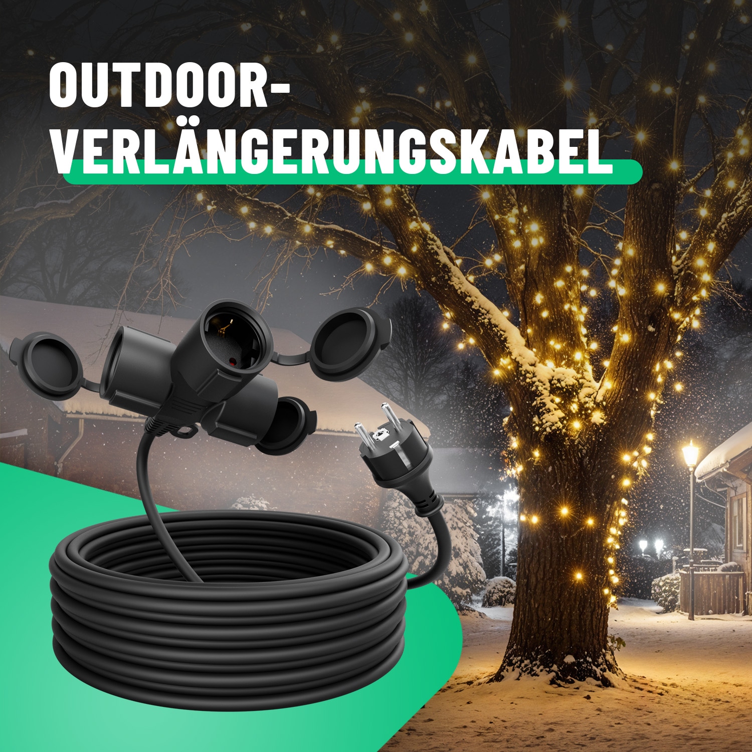 ABSINA Verlängerungskabel 151234, 3-Fach, 10 m ABSINA Verlängerungskabel 151234, 3-Fach, 10 m