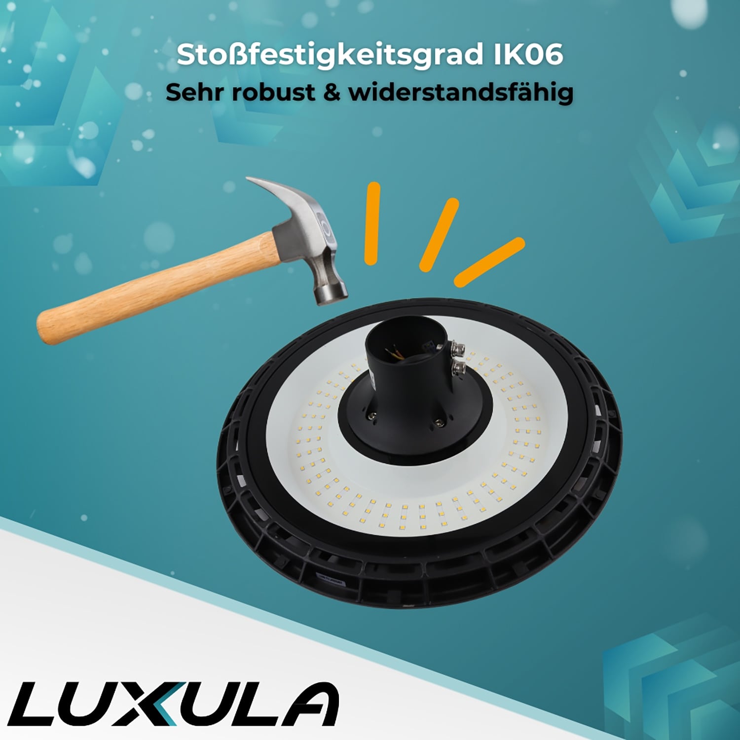 LUXULA LED-Hallenleuchte LX800110, HighBay, linear, 60W, 6000lm, 3000K LUXULA LED-Hallenleuchte LX500143, HighBay, linear, 200W, 20000lm, 4000K