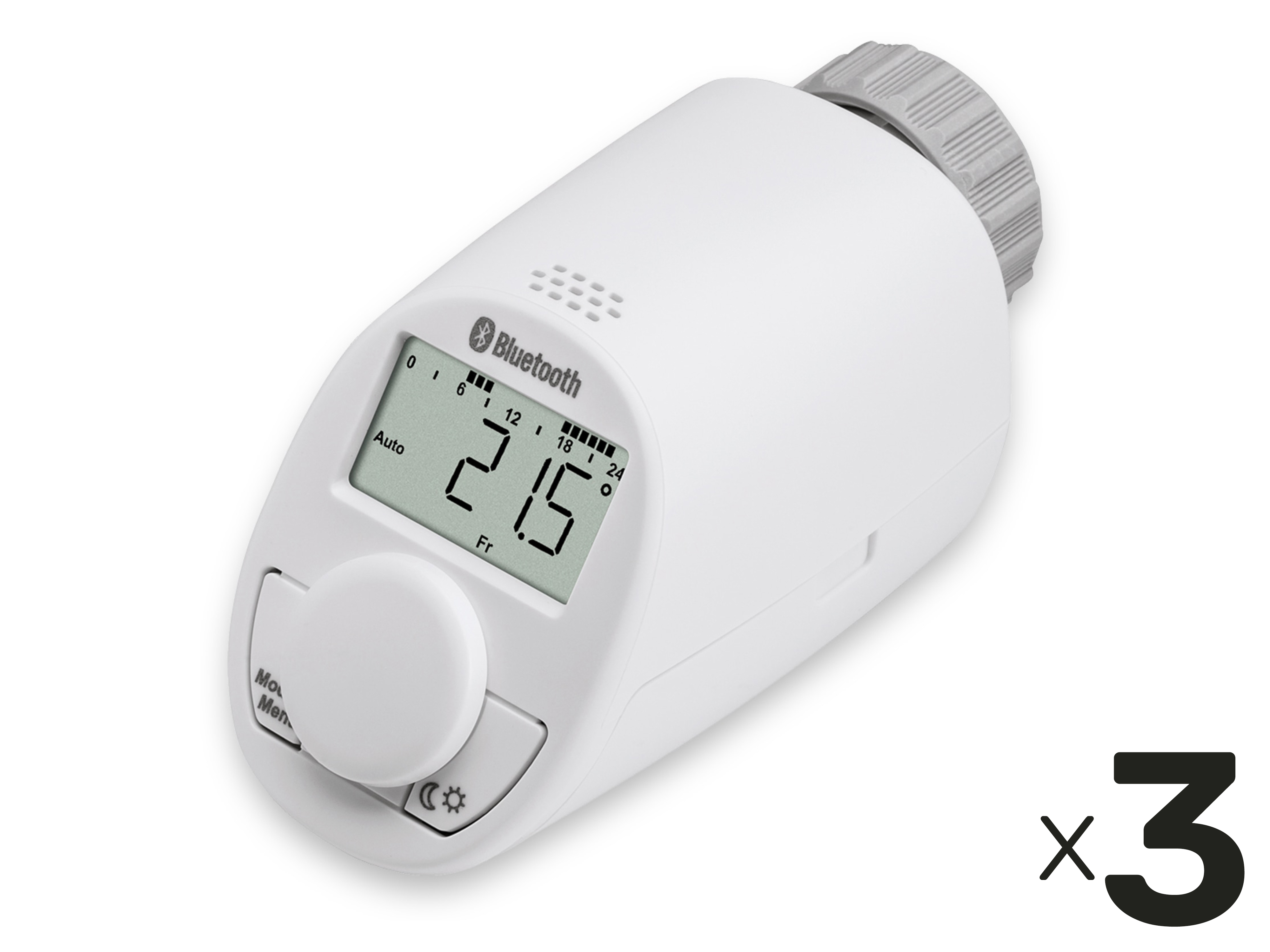 EQIVA Heizkörper-Thermostatkopf mit Bluetooth, 3 Stück EQIVA Heizkörper-Thermostatkopf mit Bluetooth, 3 Stück