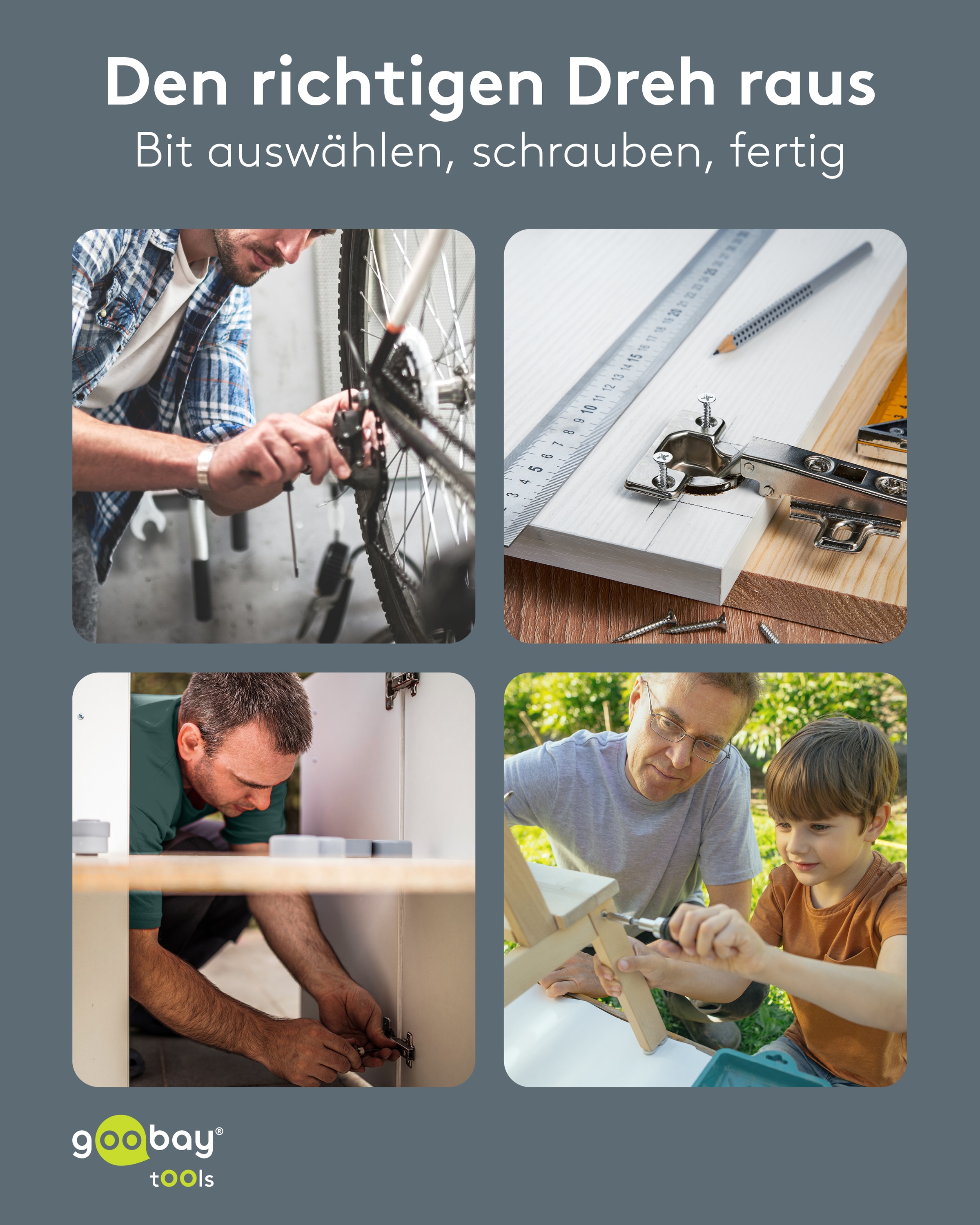 GOOBAY TOOLS Schraubendreher-Set, 77840, mit 26-tlg. Bitsatz