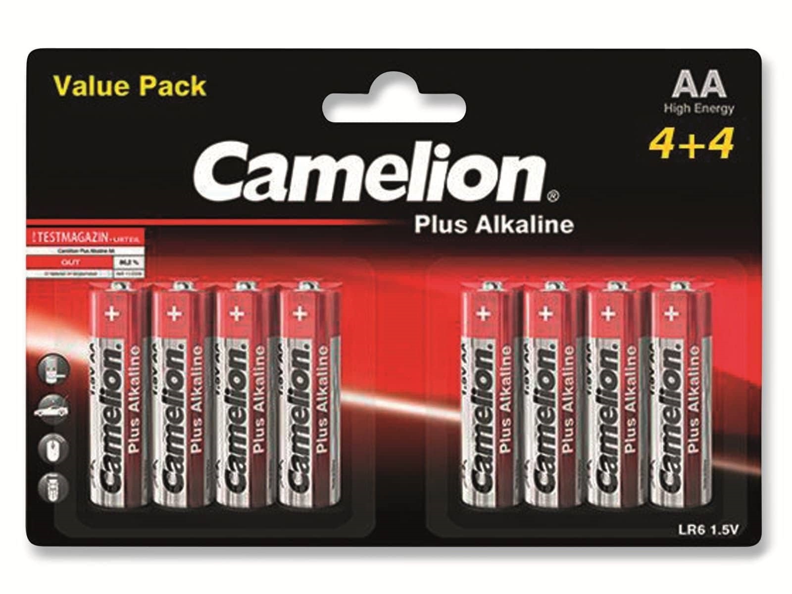 CAMELION Mignon-Batterie, Plus-Alkaline, LR6, 8 Stück