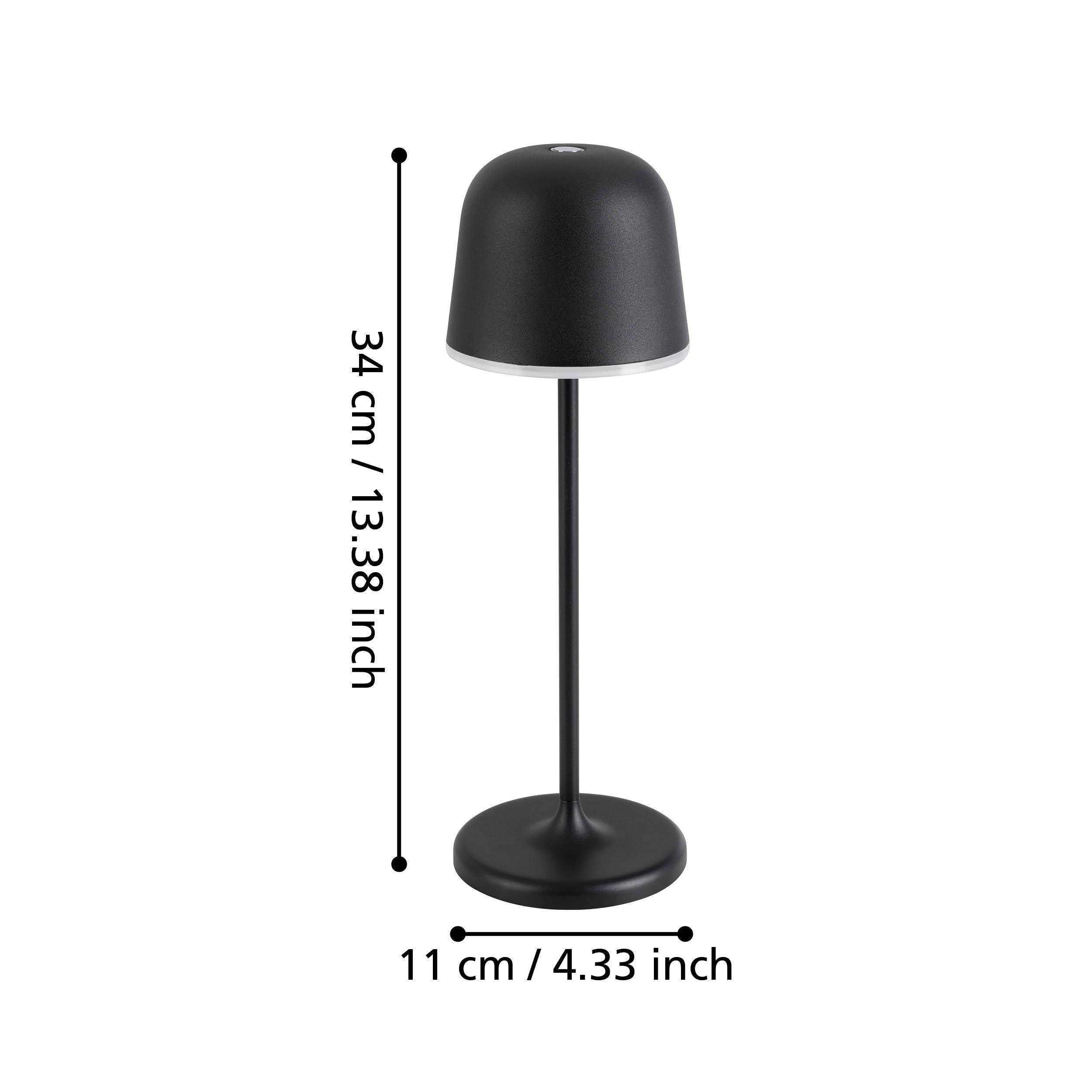 EGLO LED-Akku-Tischleuchte 900457 schwarz 2,2 W, 200 lm, 3000 K, IP54 EGLO LED-Tischleuchte 900457 schwarz 2,2 W, 200 lm, 3000 K, IP54