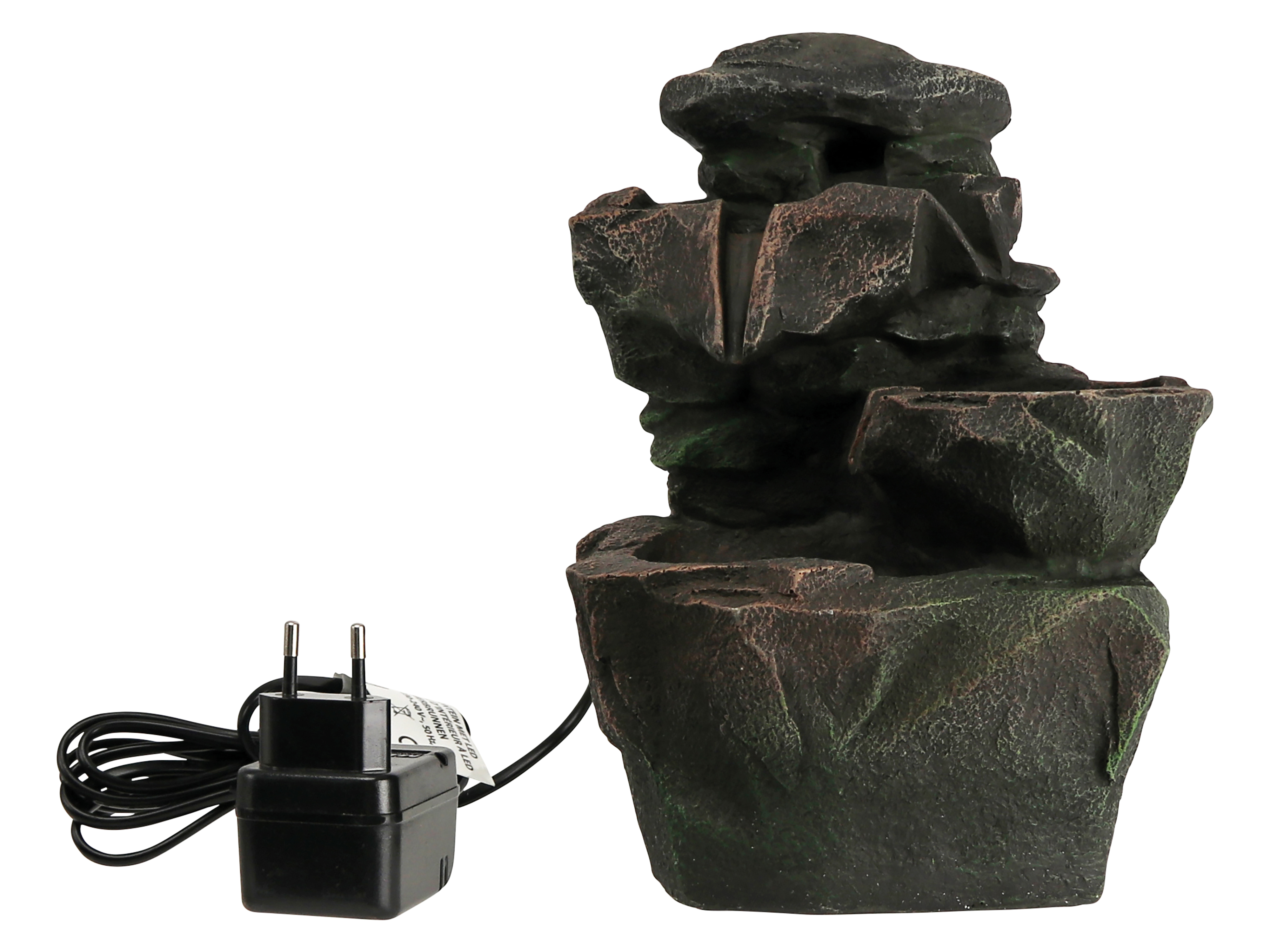 LED-Zimmerbrunnen, GT-RF-07, braun/grau, B-Ware