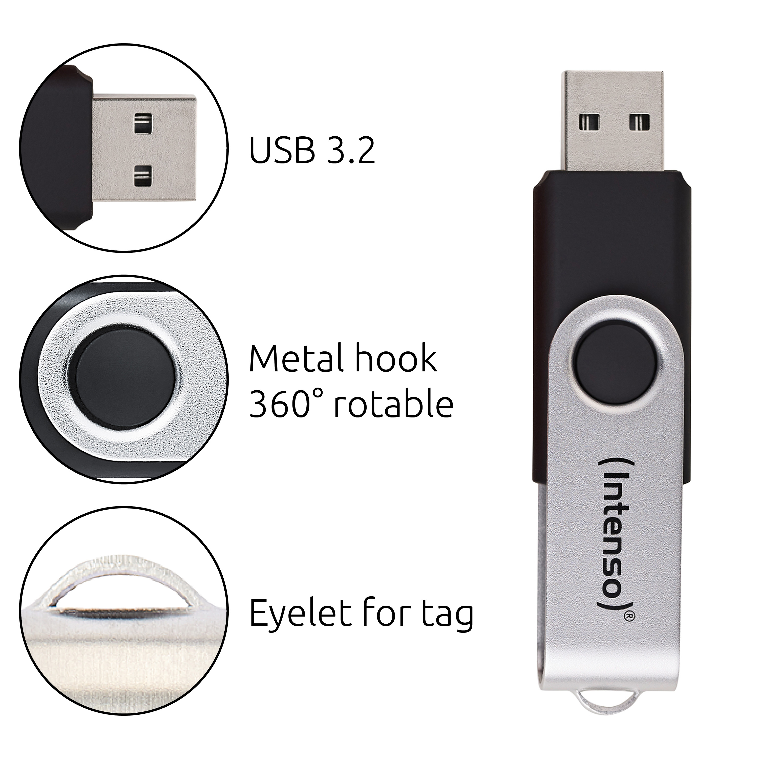 INTENSO USB-Stick Office Line 3543491 USB 3.2 128GB