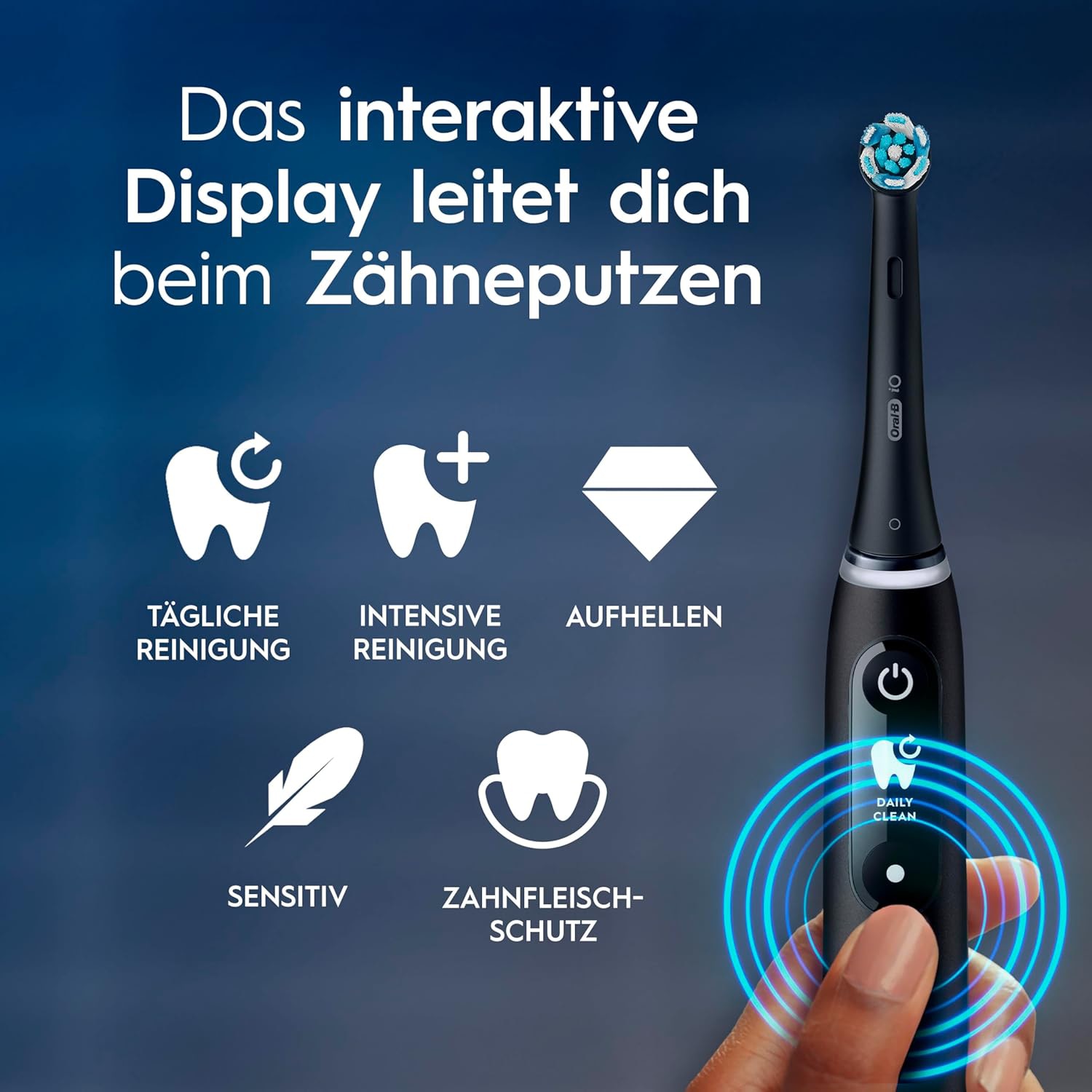ORAL-B Elektrische Zahnbürste iO, Series 6 Plus Edition, Black Lava