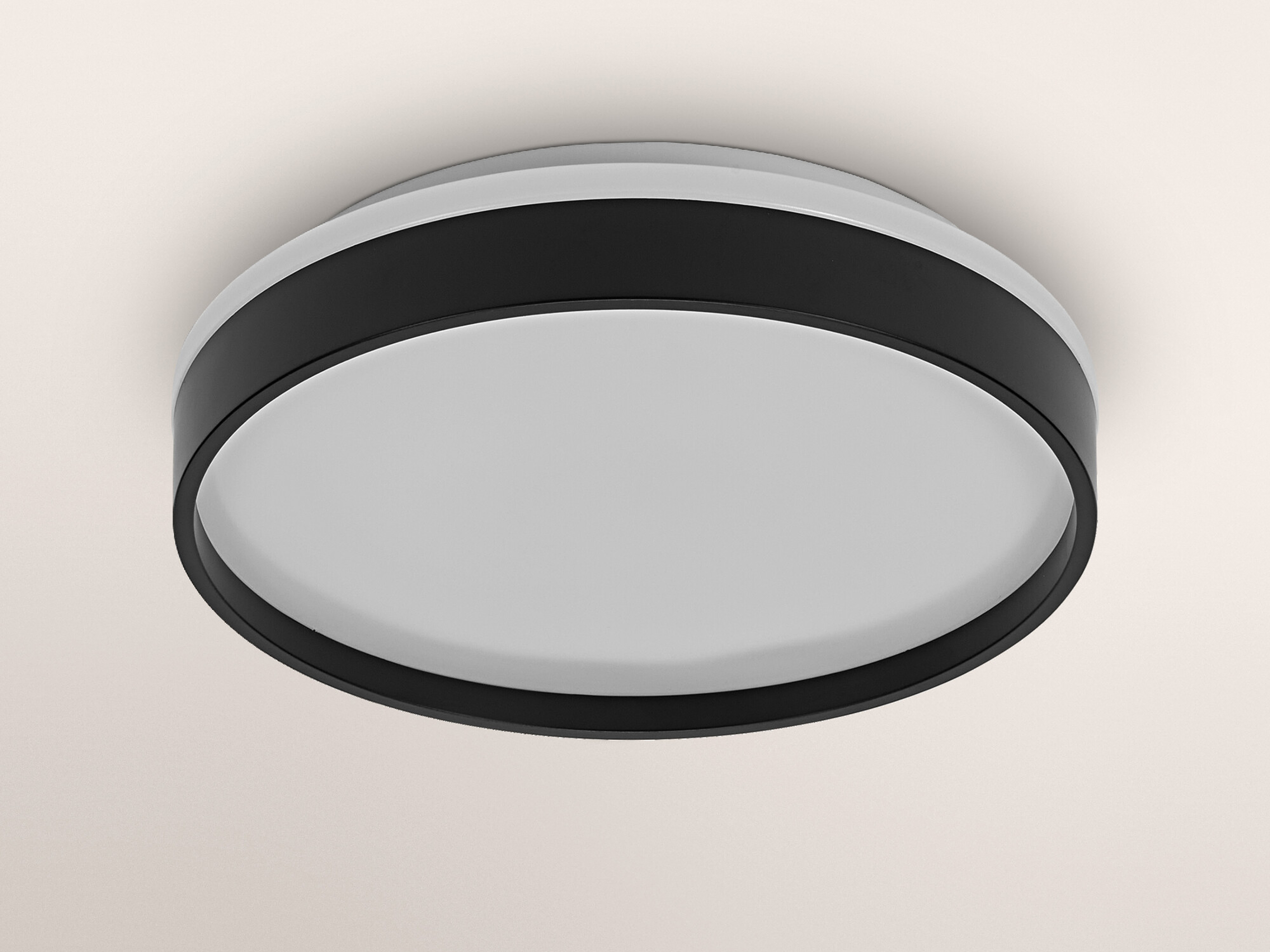 OSRAM LED-Deckenleuchte, 16W, 3000K, 1000lm, warmweiß, IP20, schwarz, Ø30cm