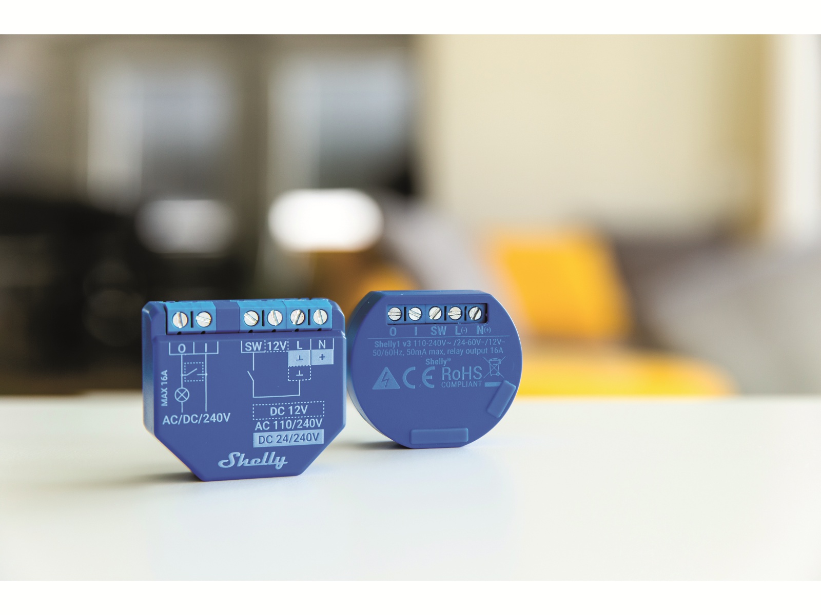 SHELLY WLAN-Schaltaktor Plus 1, 16 A, Bluetooth, 2 Stück