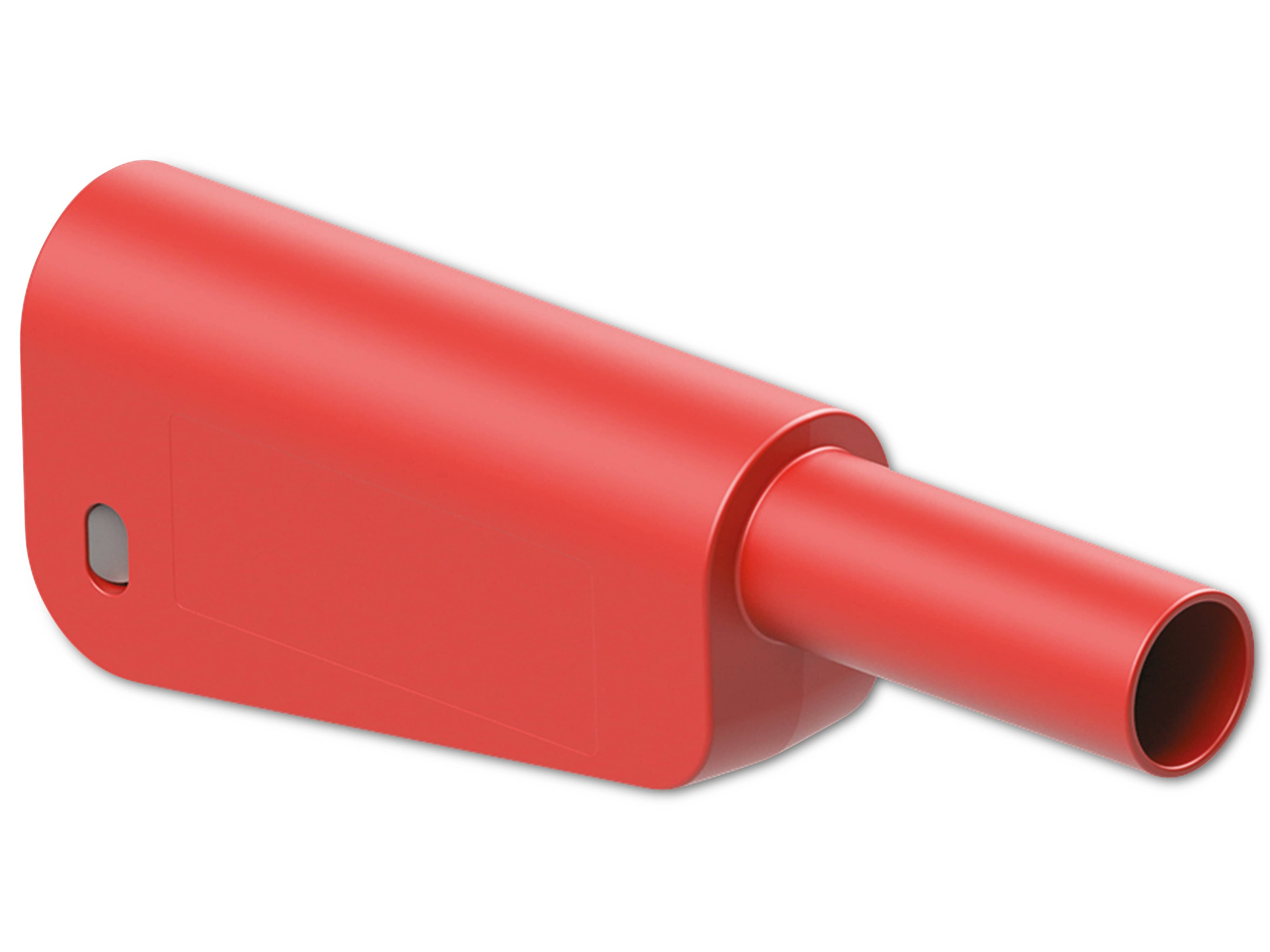 STÄUBLI Einzelstecker, 66.2022-22, 4 mm , rot, 1000 V, CAT II, 32 A / 600 V, CAT III, 32 A